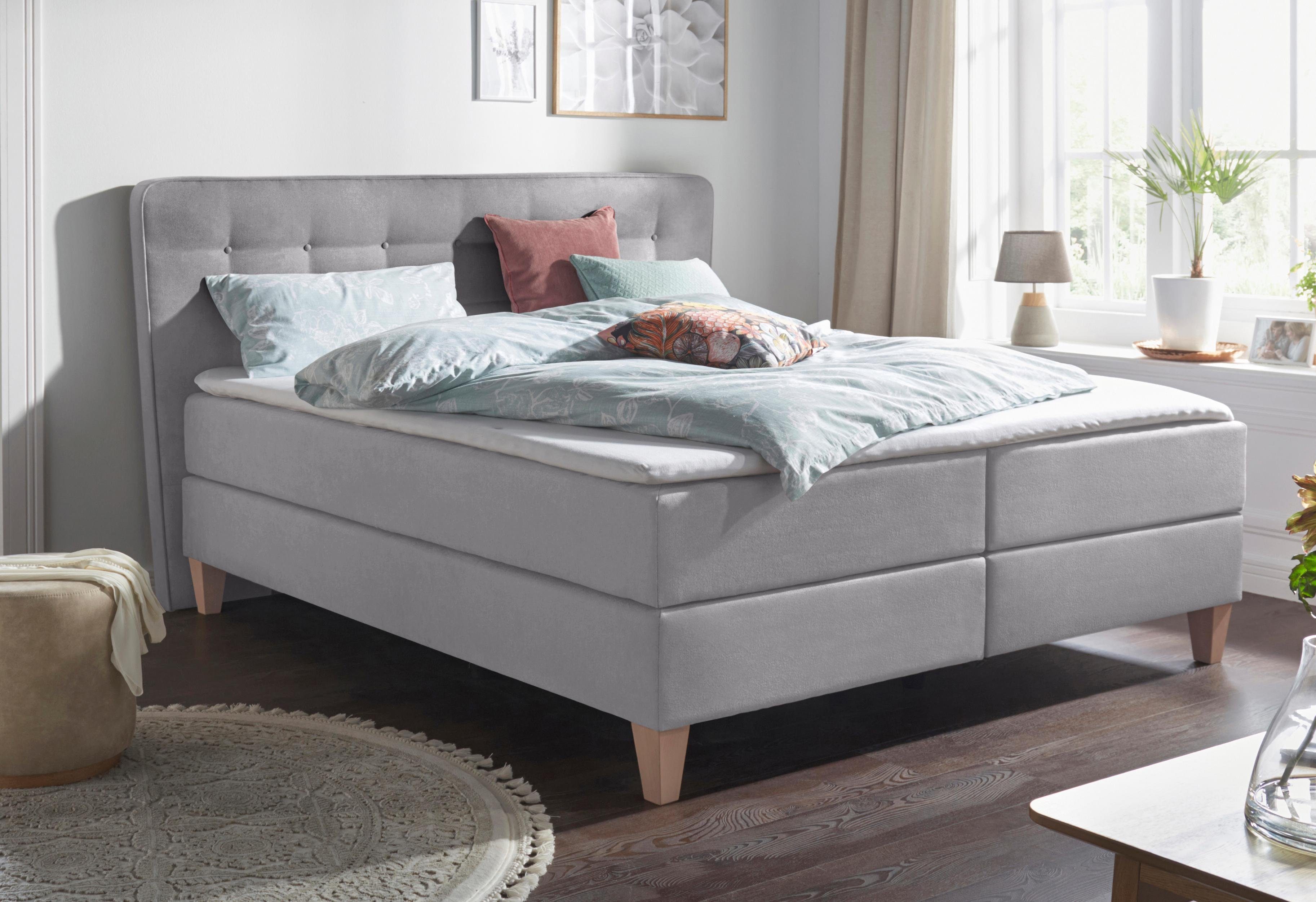 Home affaire Boxspring Ascola incl. topmatras, 5 breedten, 3 uitvoeringen, 2 hardheden