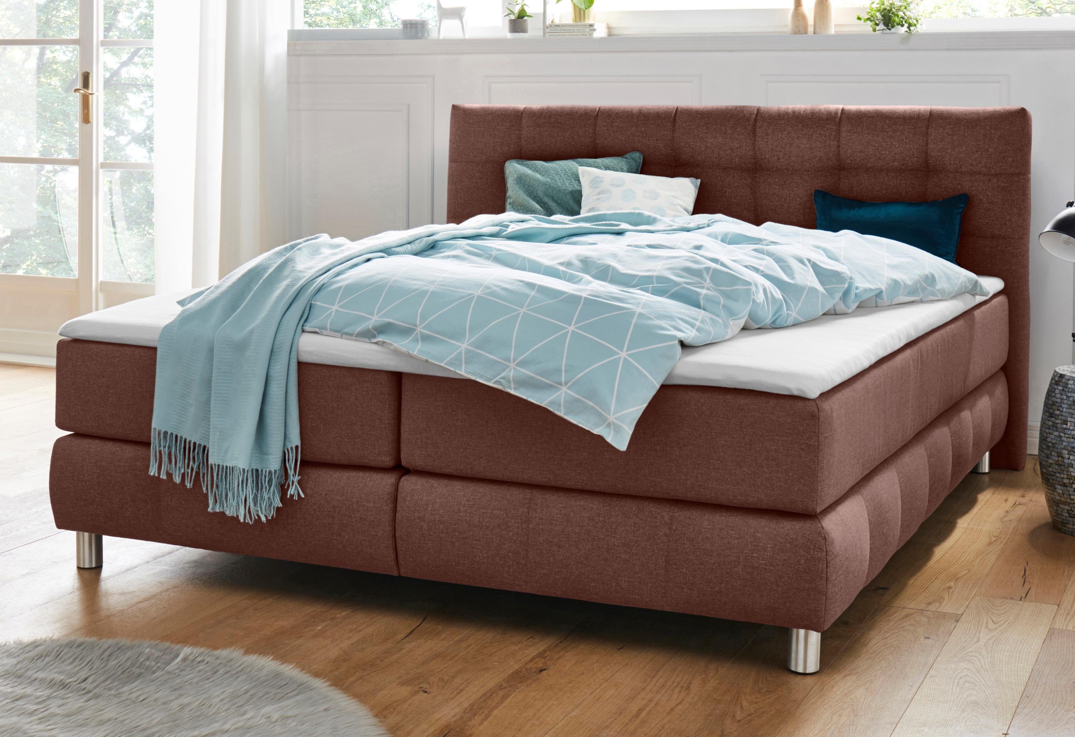 andas Boxspring Salo incl. topmatras, 6 breedten, 2 hardheden, tfk ook in hardheid 4 boxsprings bruin