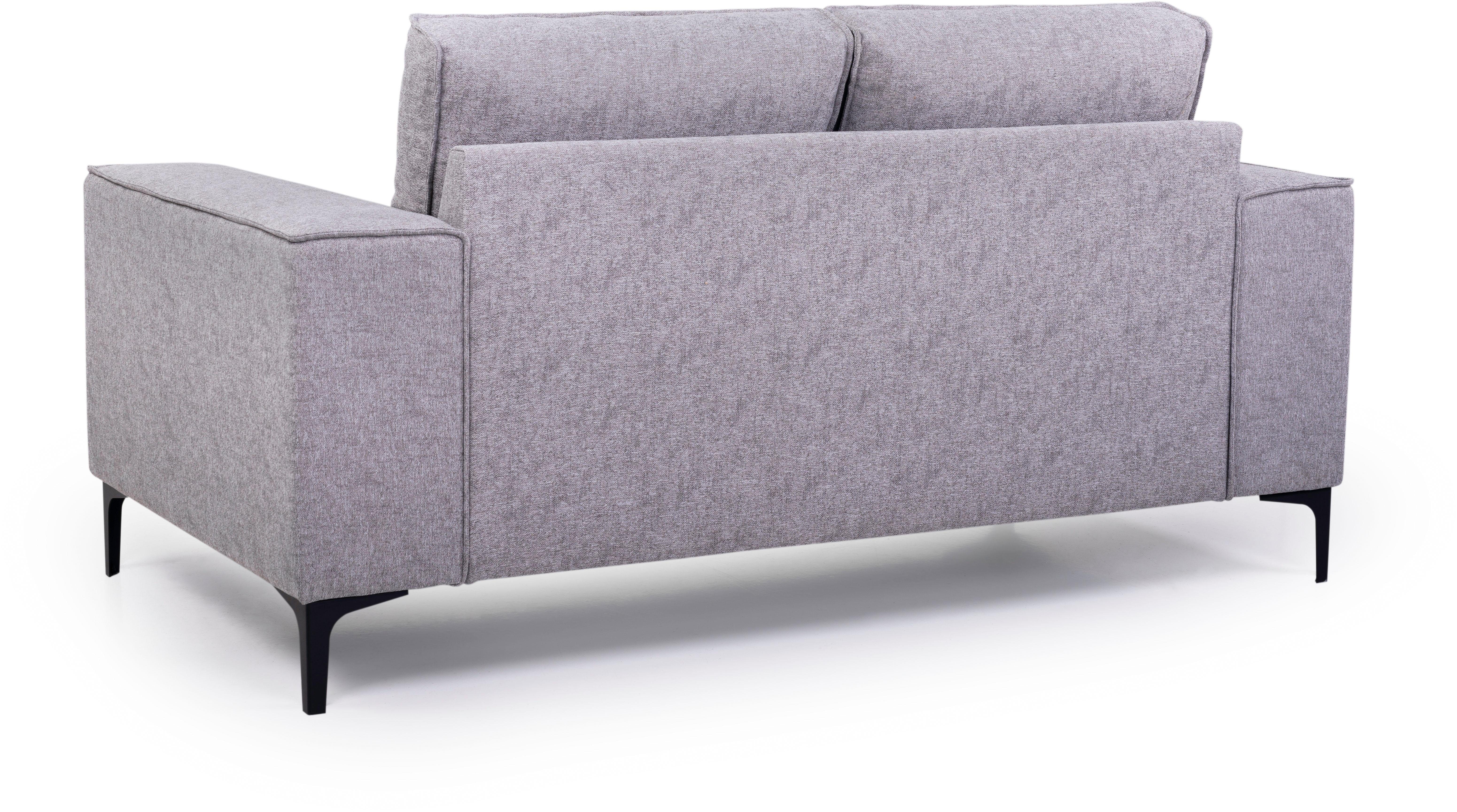 Places of Style 2-zitsbank Compact bank Oland, structuur, platweefsel, luxe microvezel, bouclé