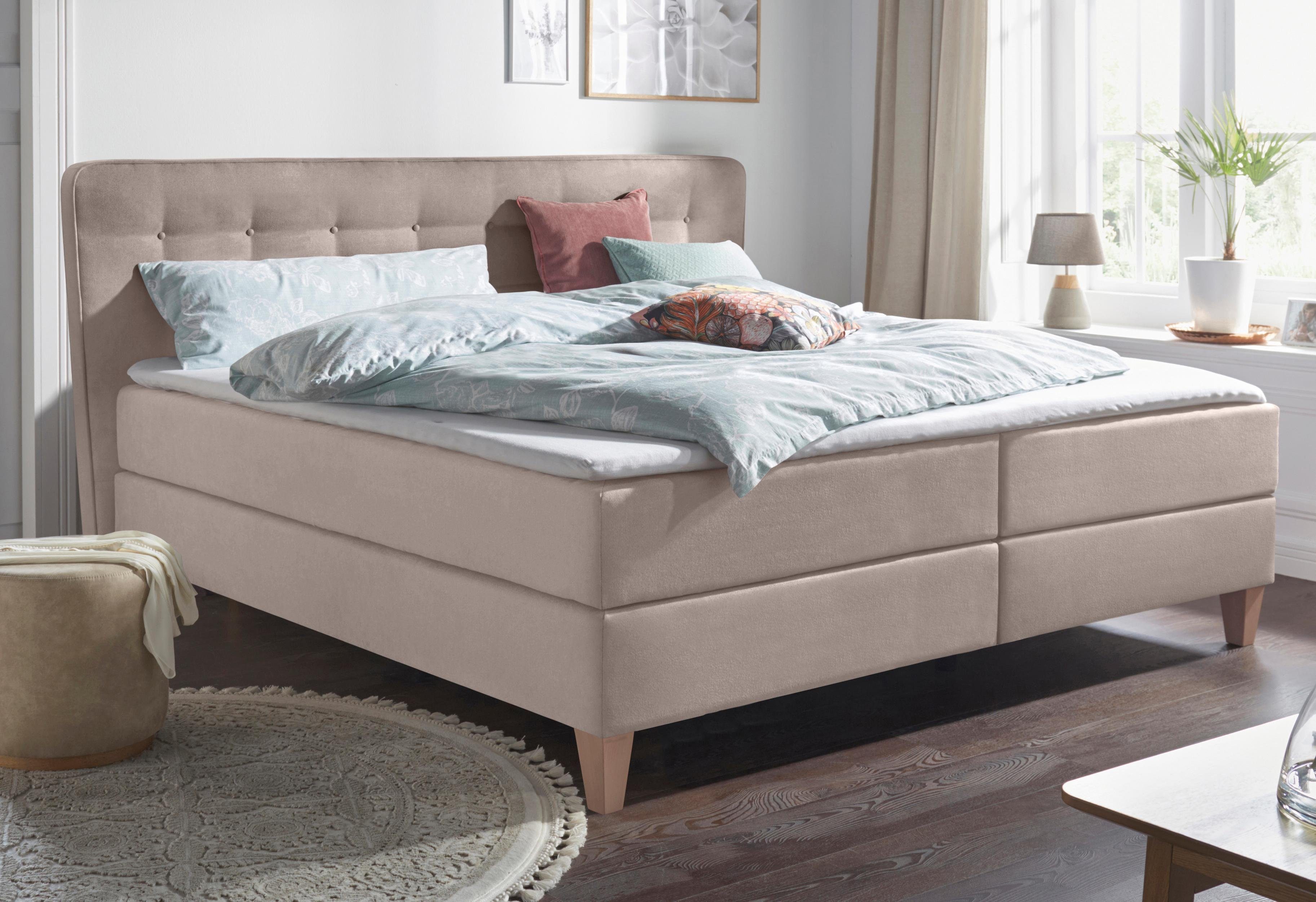 Home affaire Boxspring Ascola incl. topmatras, 5 breedten, 3 uitvoeringen, 2 hardheden