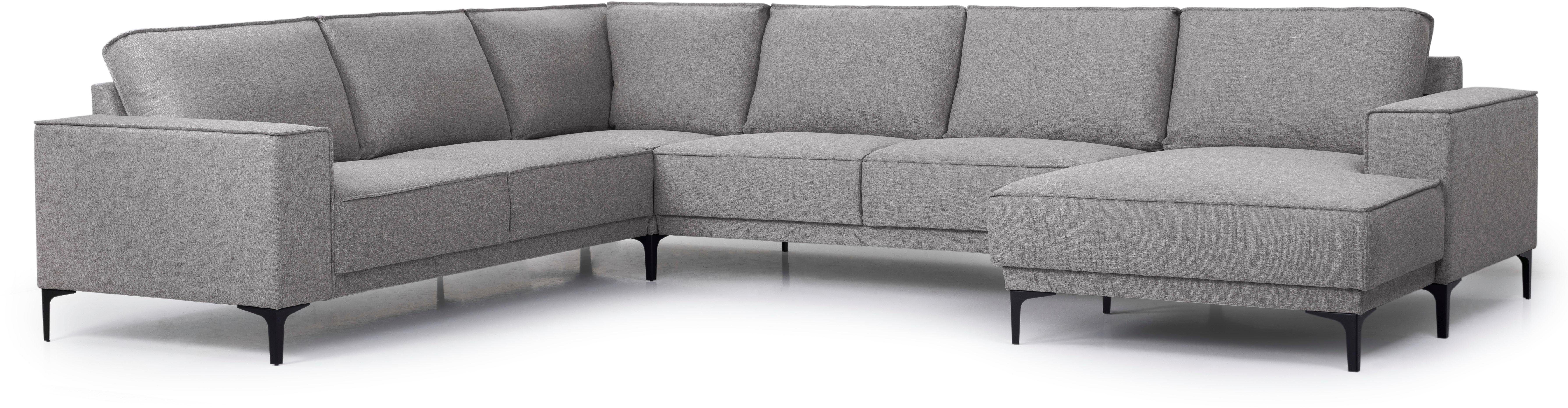 Places of Style Zithoek XXL bank Oland, structuur, platweefsel, luxe microvezel, bouclé
