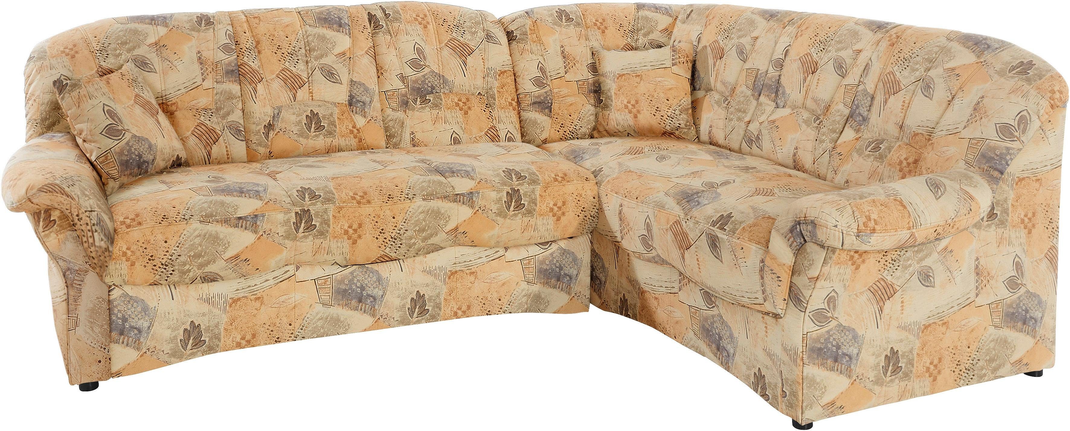DOMO collection Hoekbank Bahia, tijdloos en elegant, comfortabele armleuningen, L-vorm