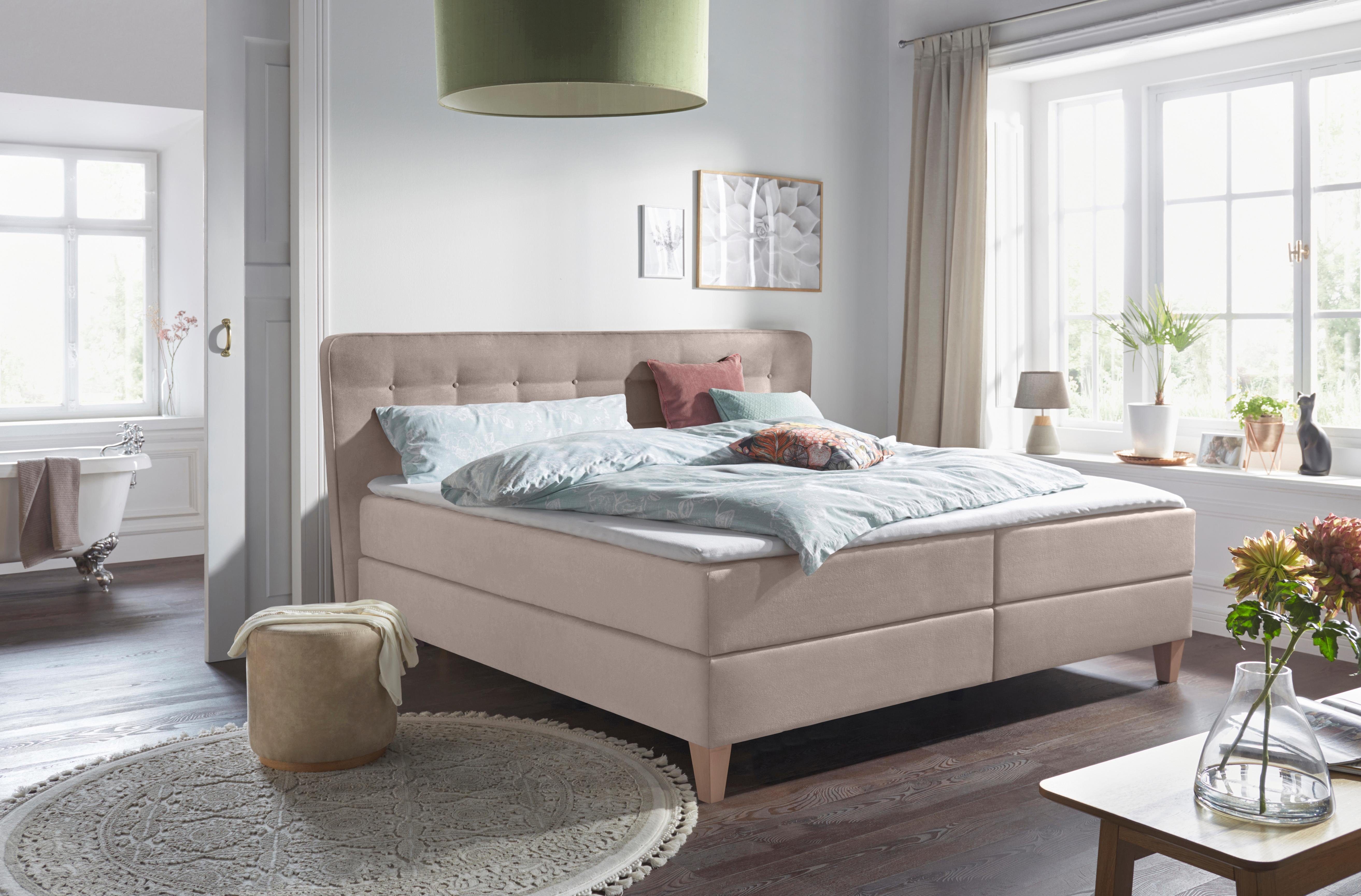 Home affaire Boxspring Ascola incl. topmatras, 5 breedten, 3 uitvoeringen, 2 hardheden