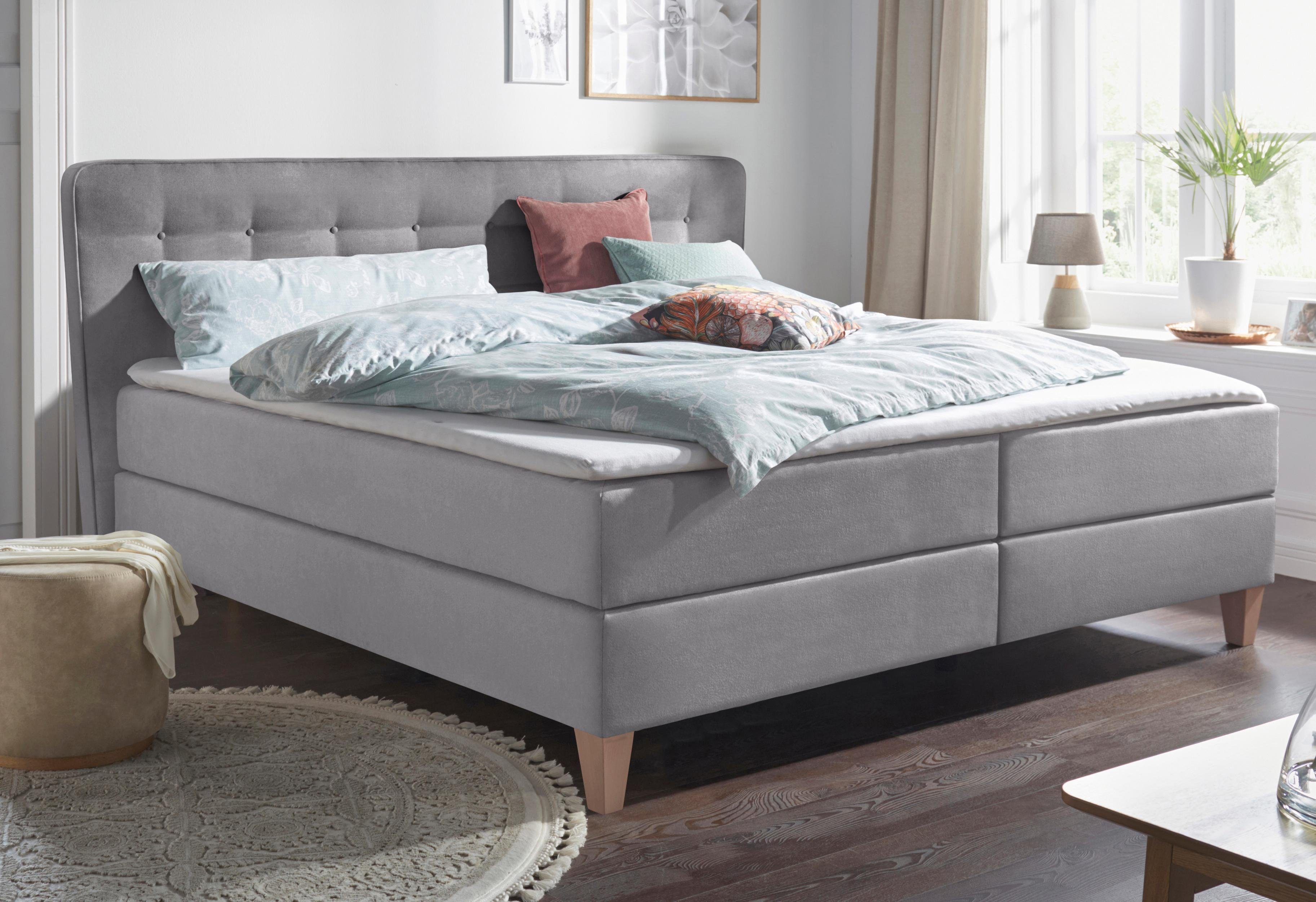 Home affaire Boxspring Ascola incl. topmatras, 5 breedten, 3 uitvoeringen, 2 hardheden