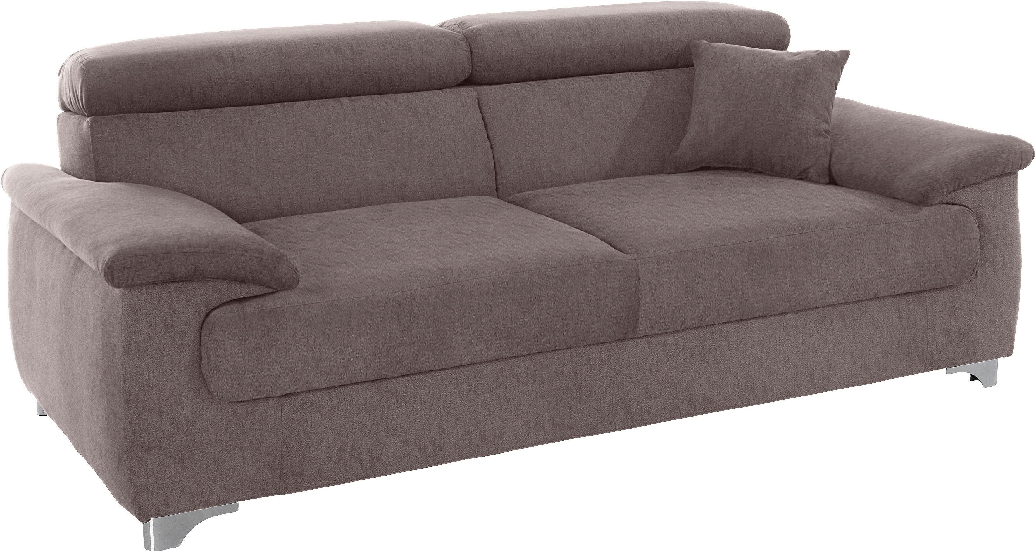 DOMO collection 2,5-zitsbank Mira elegant en modern, comfortabel, vrij in de ruimte te plaatsen