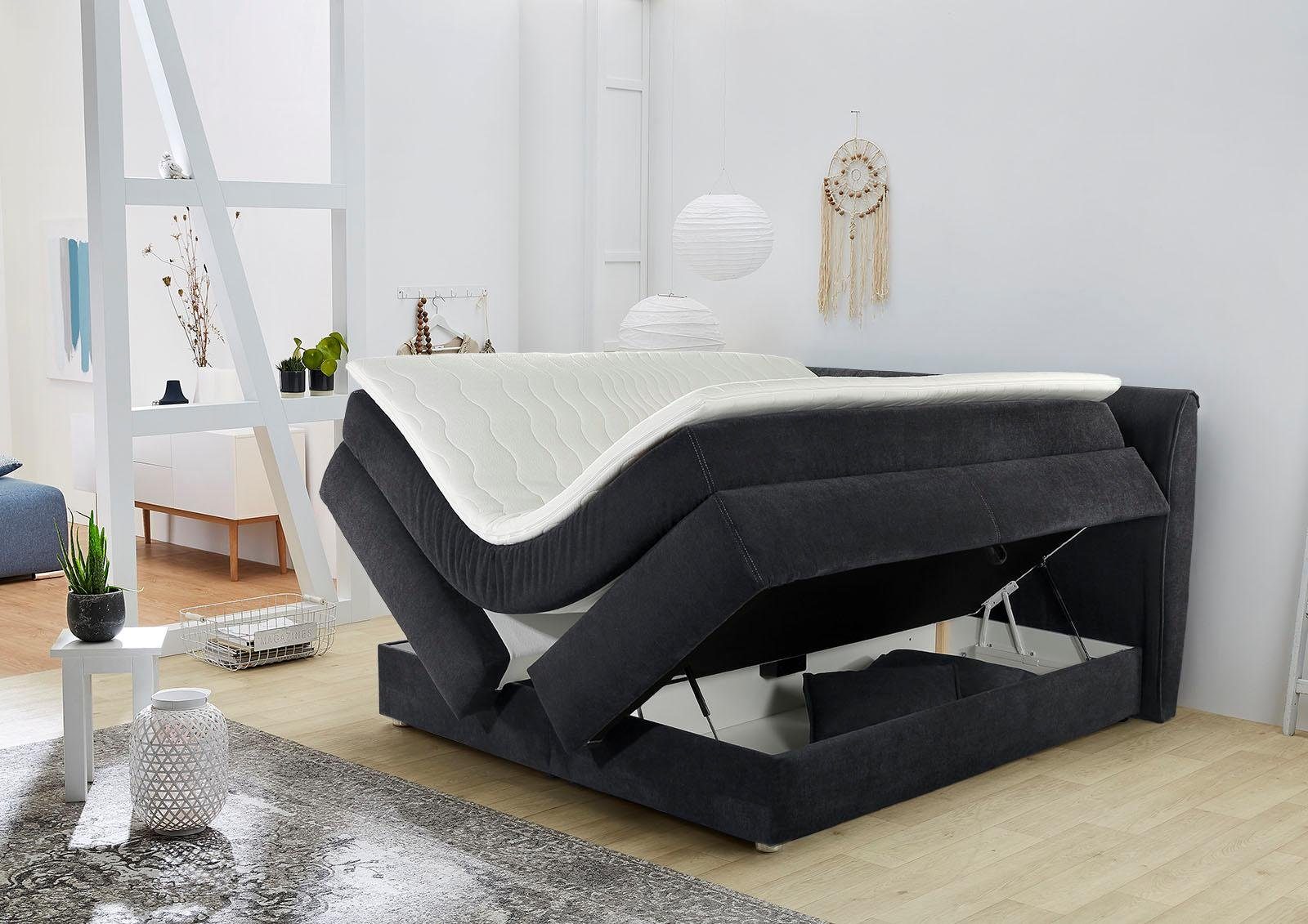 Jockenhöfer Gruppe Boxspring "Carla", OTTO's keuze! Best verkoper, met opbergruimte en koudschuim-topper