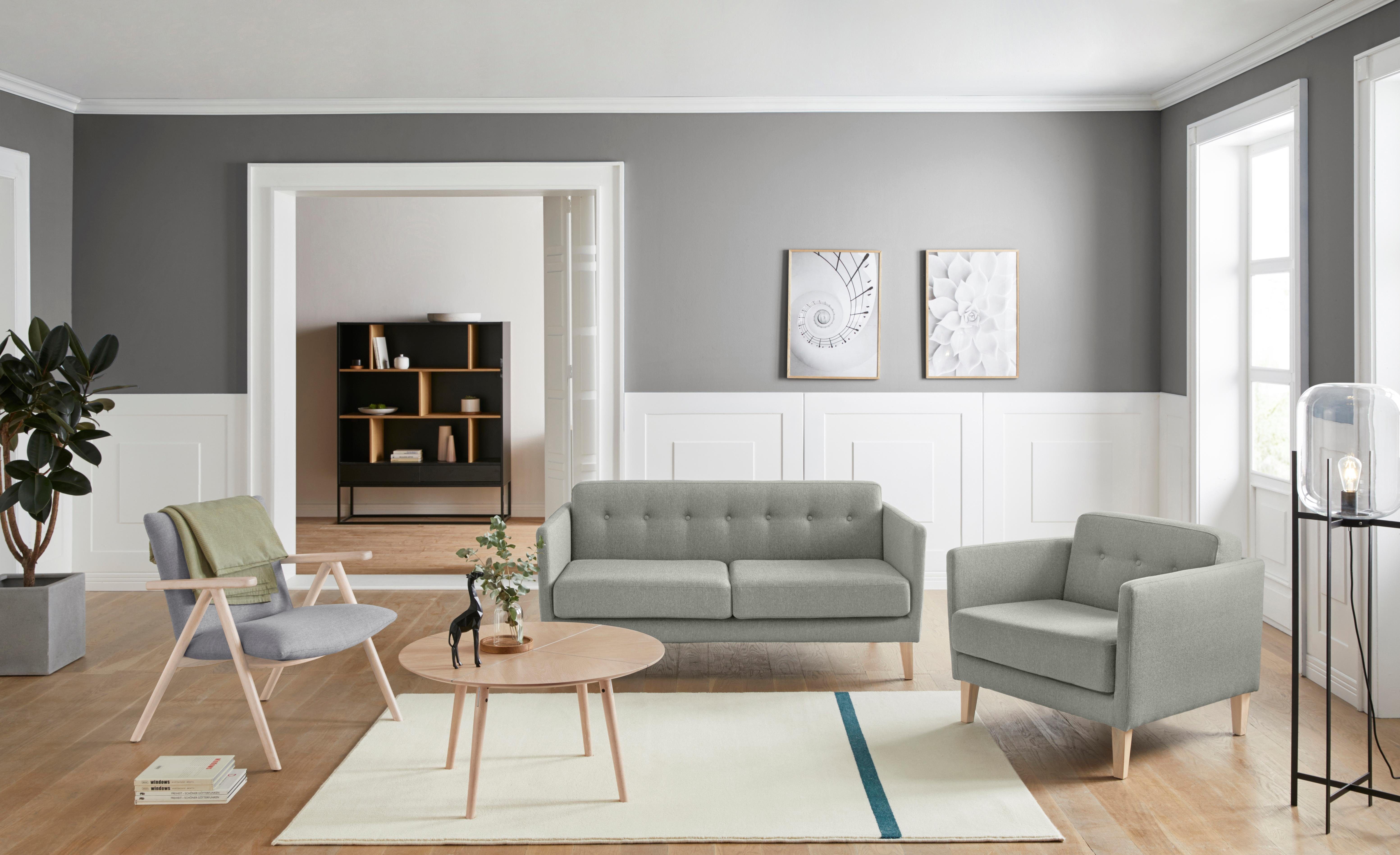 andas Fauteuil Raadal in scandinavische look, met capitonnage, design by morten georgsen