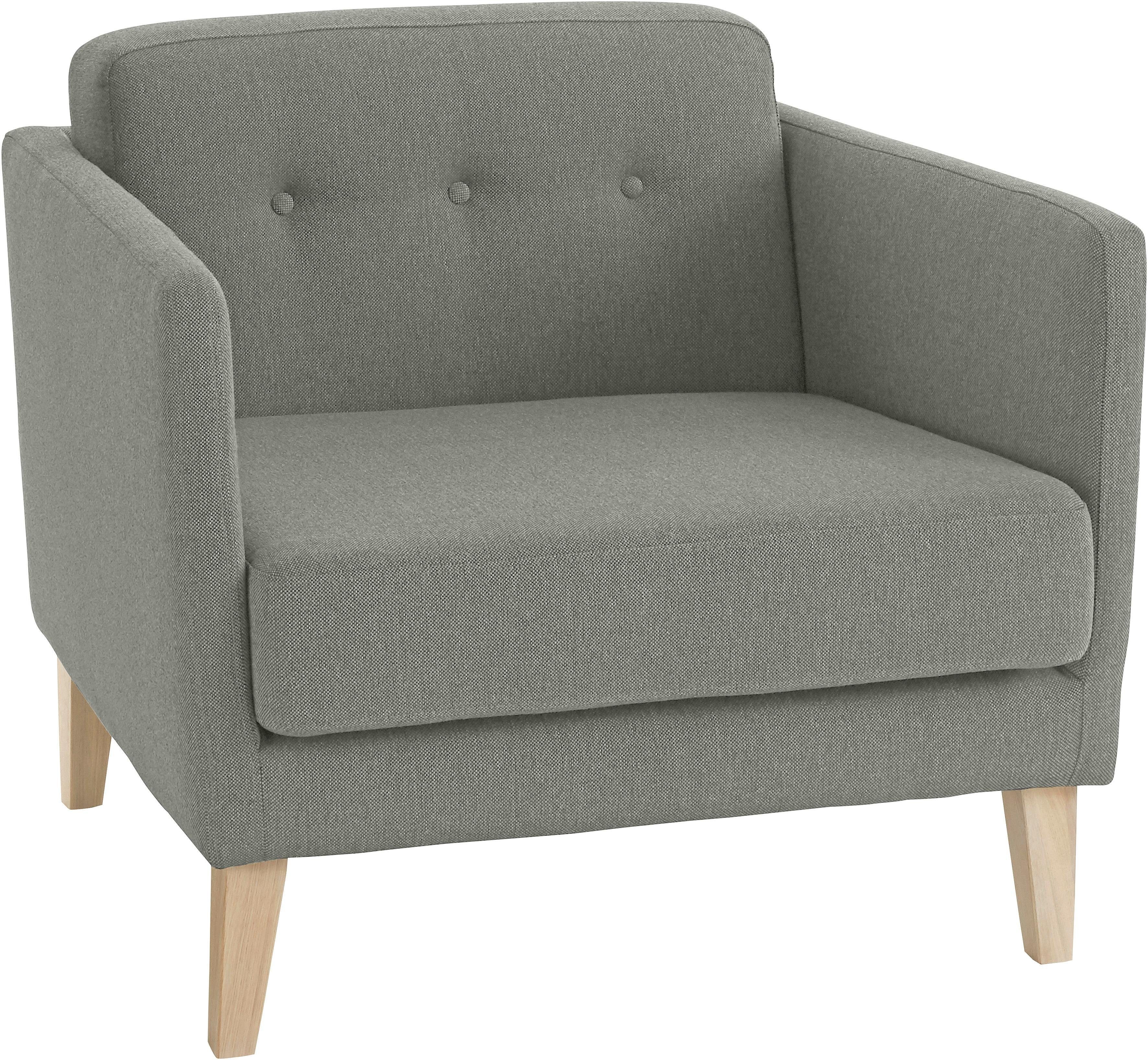 andas Fauteuil Raadal in scandinavische look, met capitonnage, design by morten georgsen