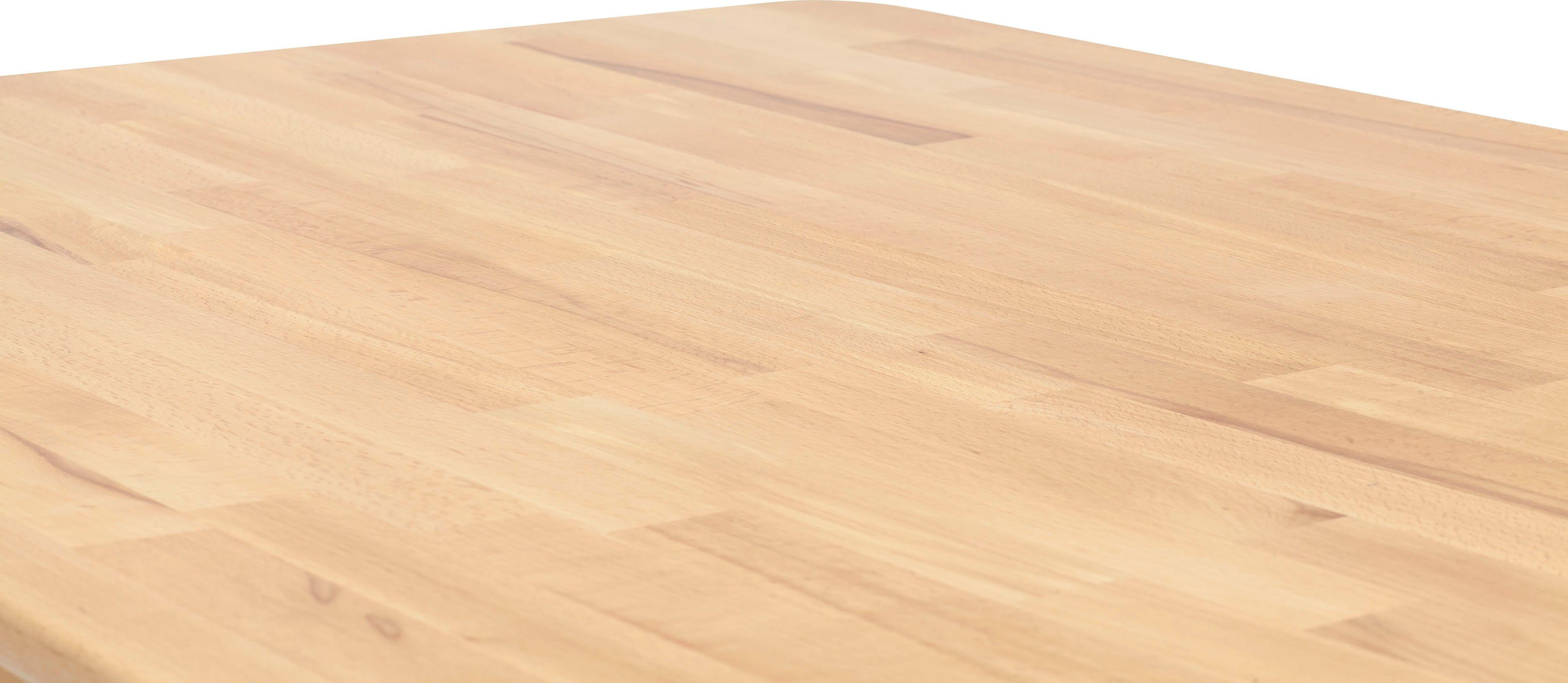 MCA living Eettafel Oskar, TOPSELLER! Massief houten tafel, naar keuze van beukenkernhout of wildeiken