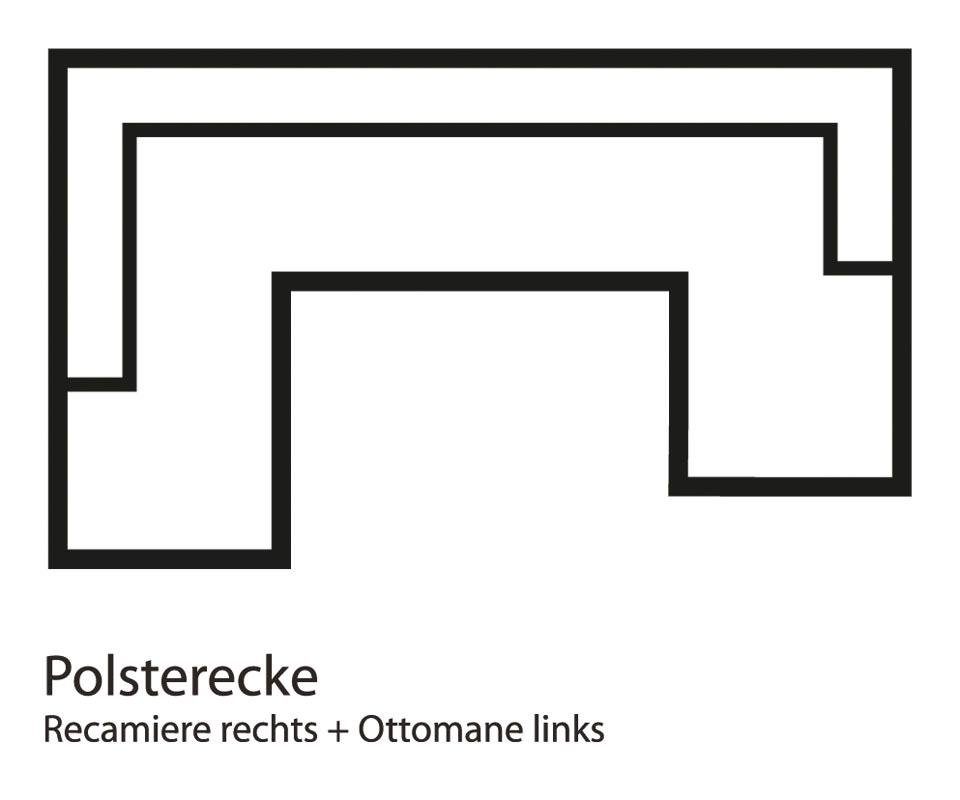 Home affaire Zithoek Boedapest, veel ruimte, breedte 288 cm, tijdloos en elegant, U-vorm
