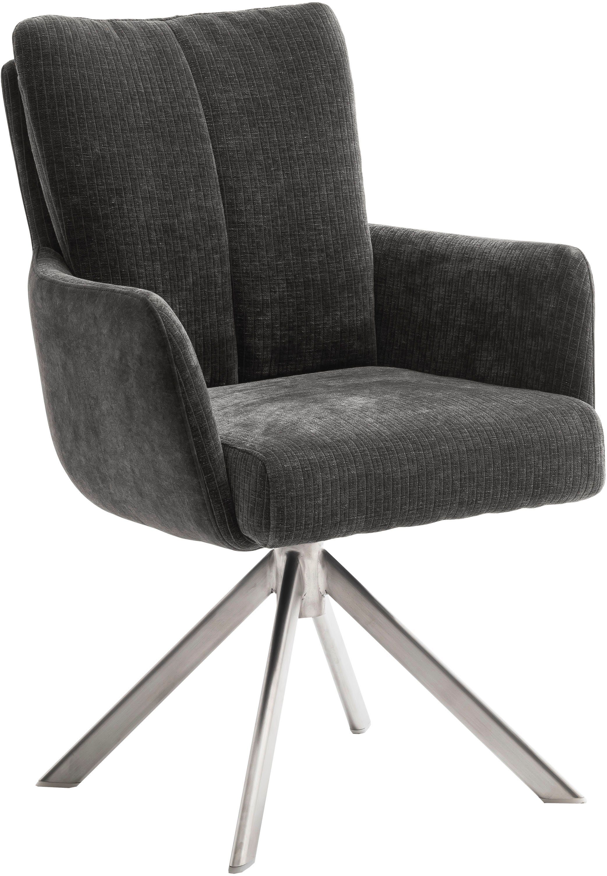 MCA furniture Eetkamerstoel MALIA (set, 2 stuks), 360° draaibaar, pocketvering, zithoogte ca. 49 cm