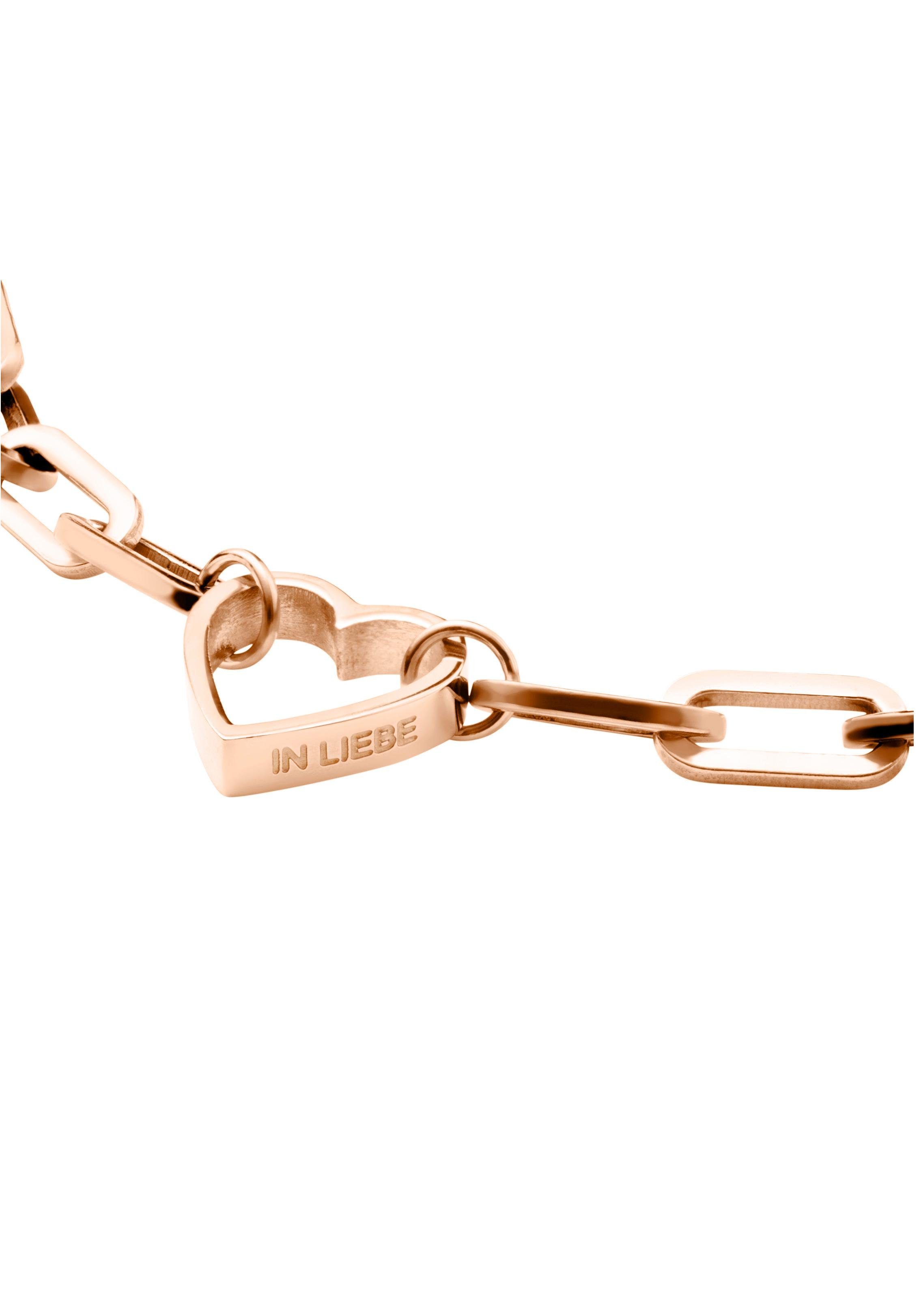 Liebeskind Berlin Edelstalen armband LJ-0345-B-20, hart met zirkoon (synthetisch)