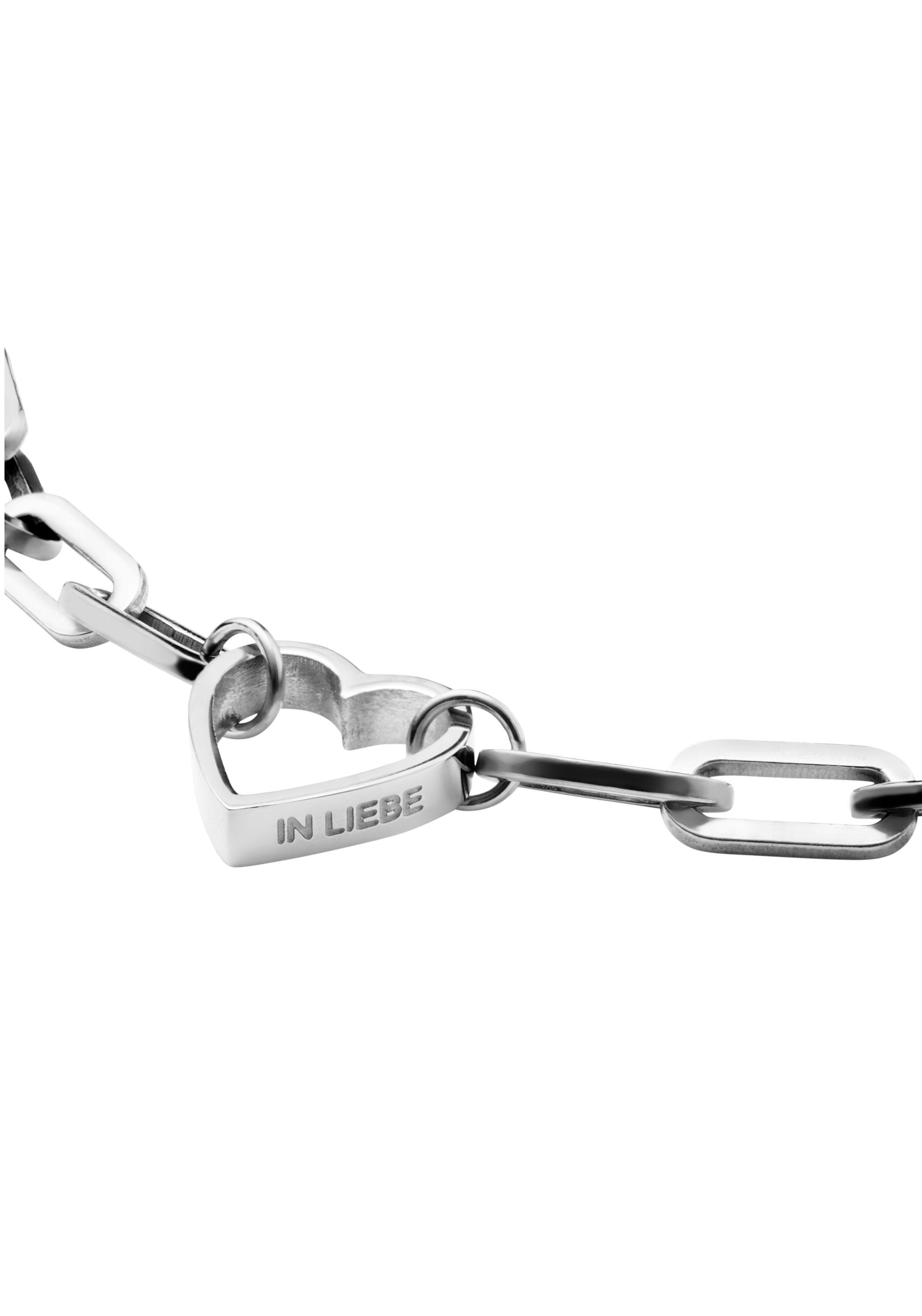 Liebeskind Berlin Armband Sieraad cadeau roestvrijstalen armband hart, LJ-0343-B-20, LJ-0344-B-20