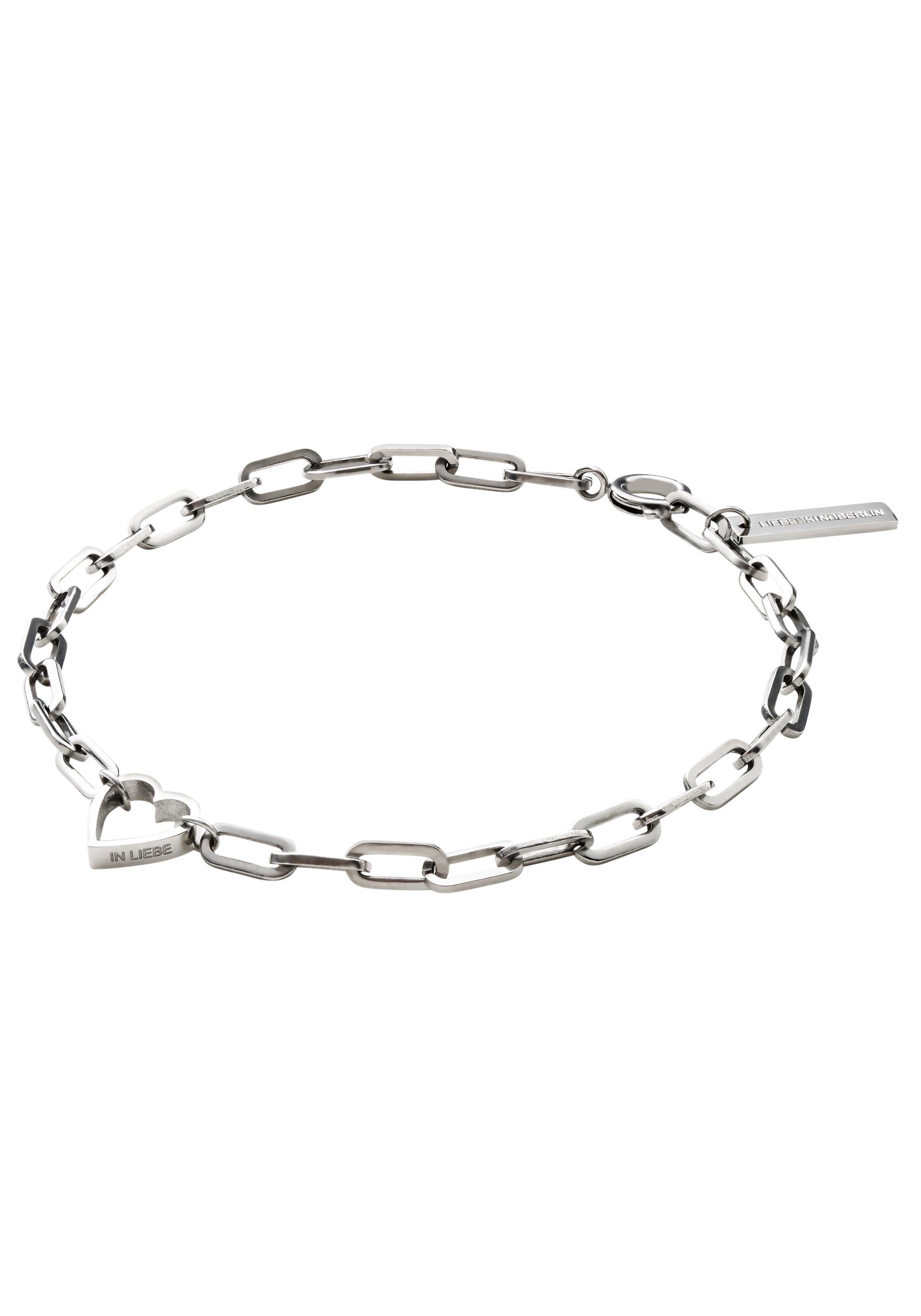 Liebeskind Berlin Armband Sieraad cadeau roestvrijstalen armband hart, LJ-0343-B-20, LJ-0344-B-20