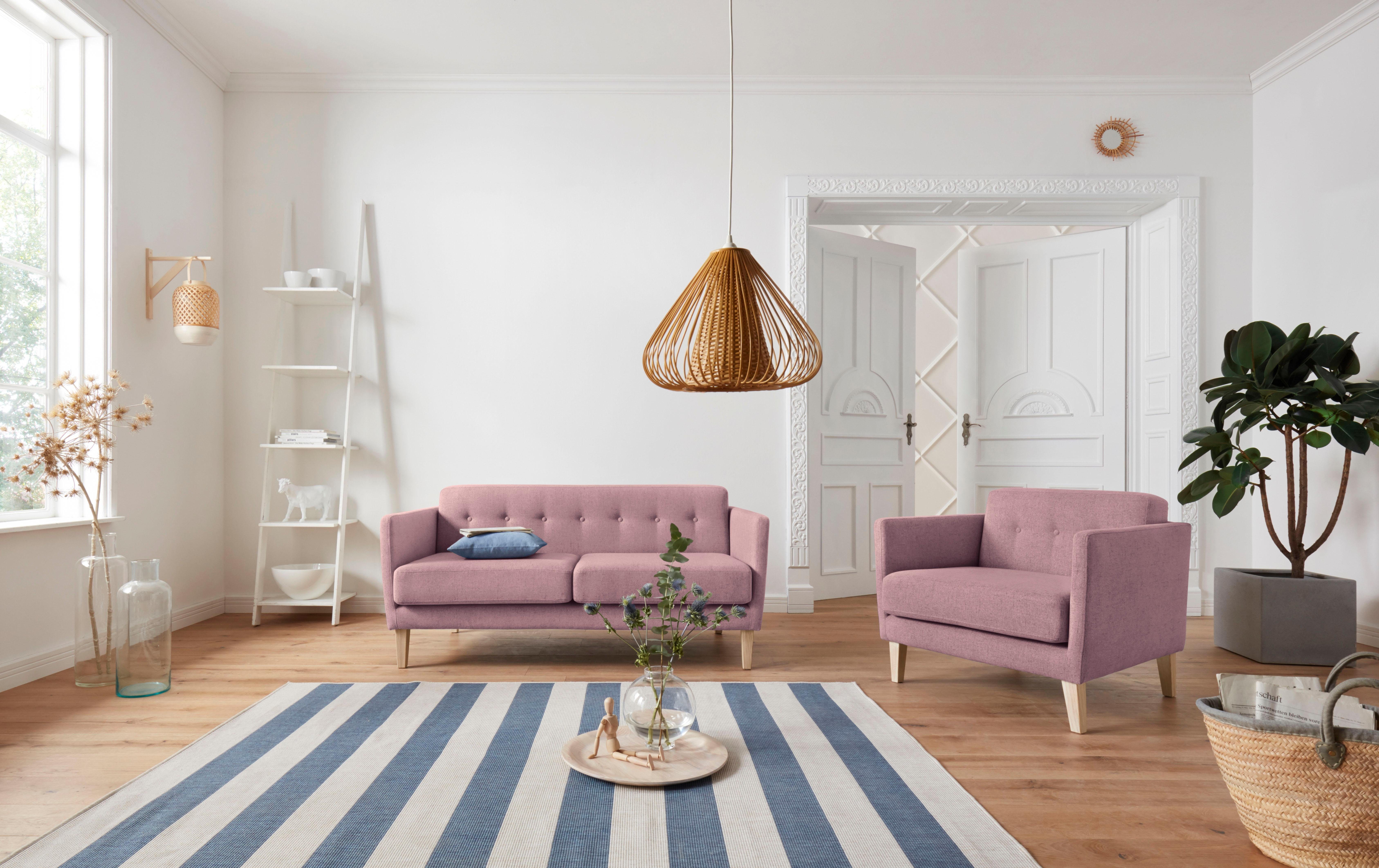 andas Fauteuil Raadal in scandinavische look, met capitonnage, design by morten georgsen