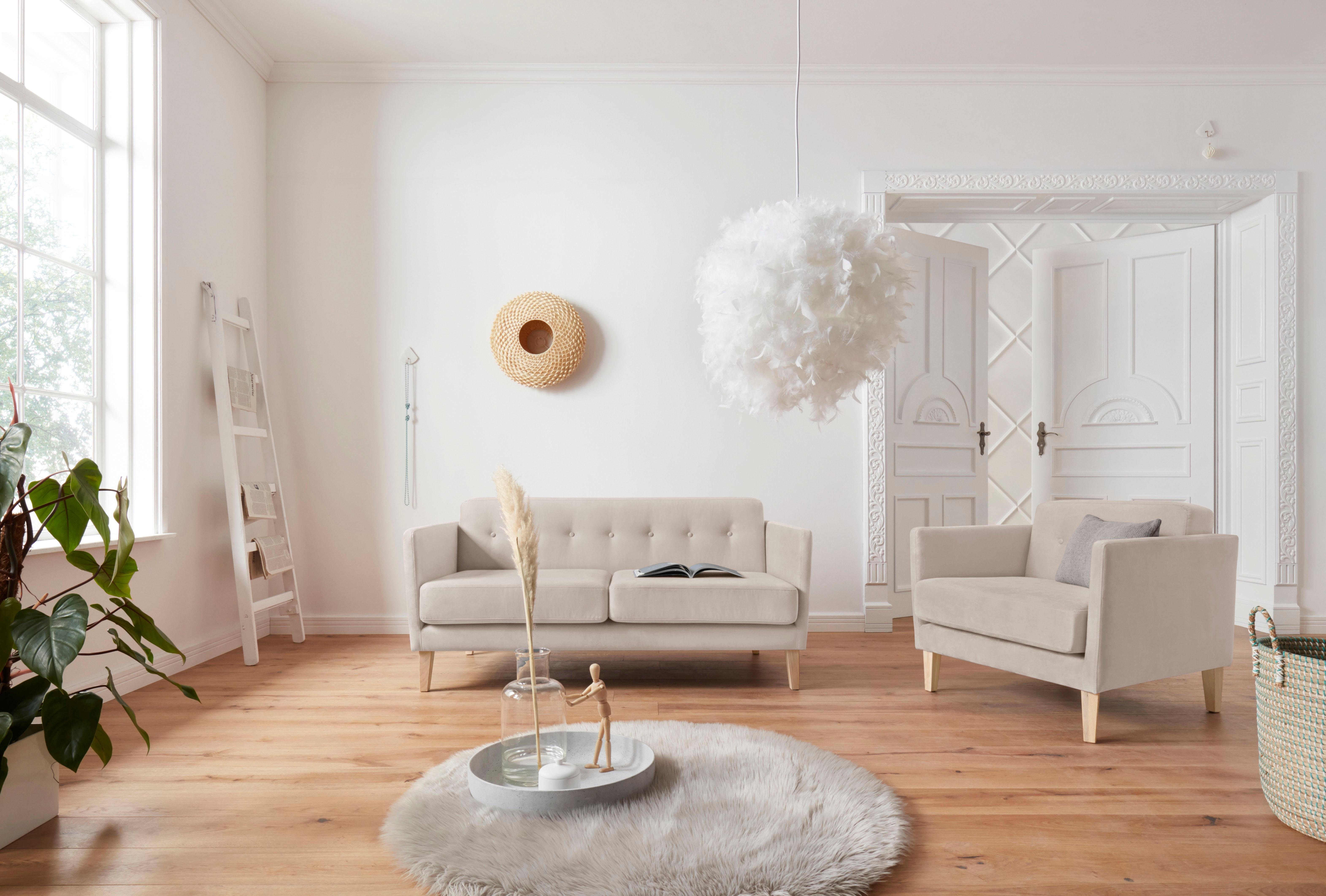 andas Fauteuil Raadal in scandinavische look, met capitonnage, design by morten georgsen