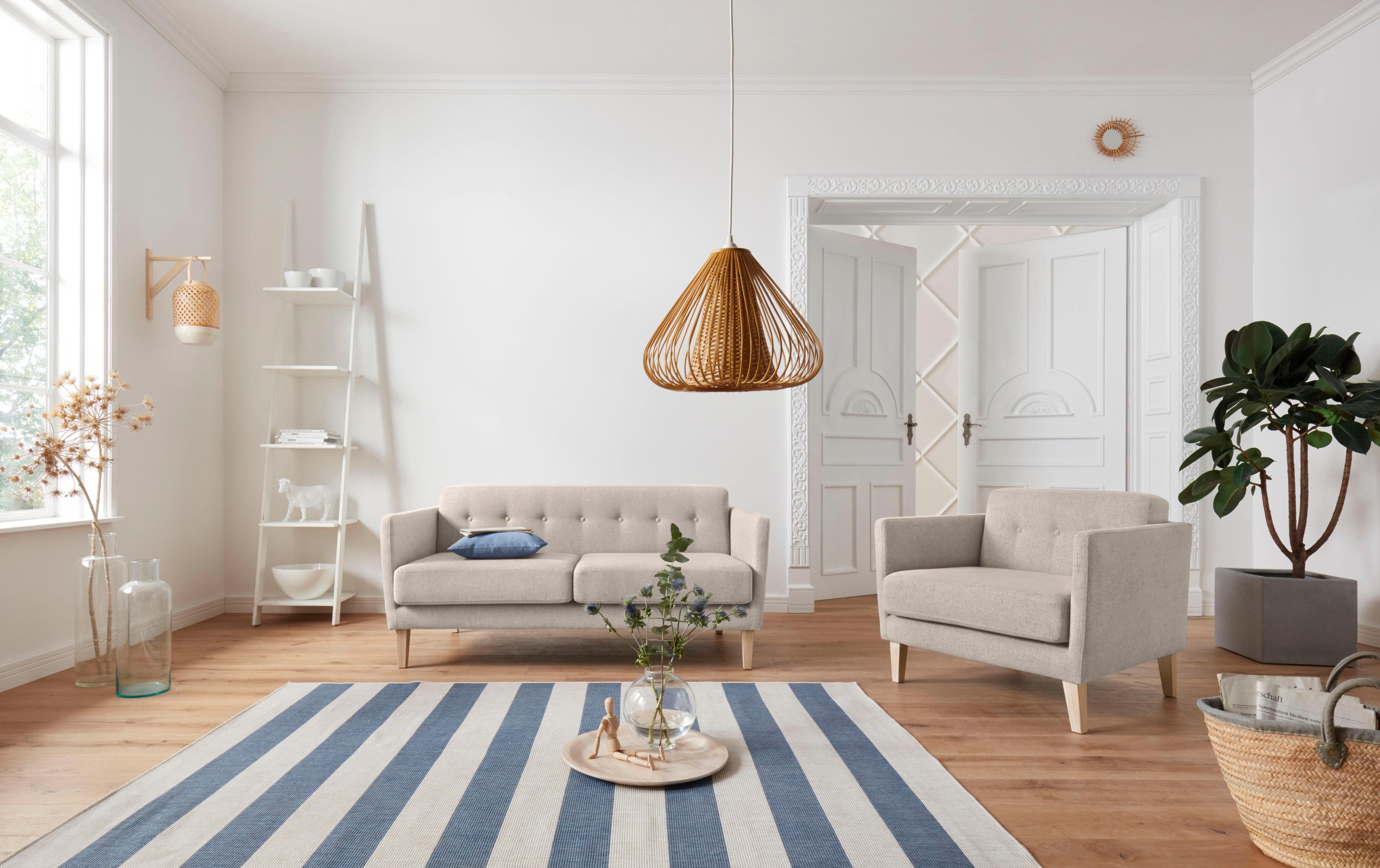 andas Fauteuil Raadal in scandinavische look, met capitonnage, design by morten georgsen