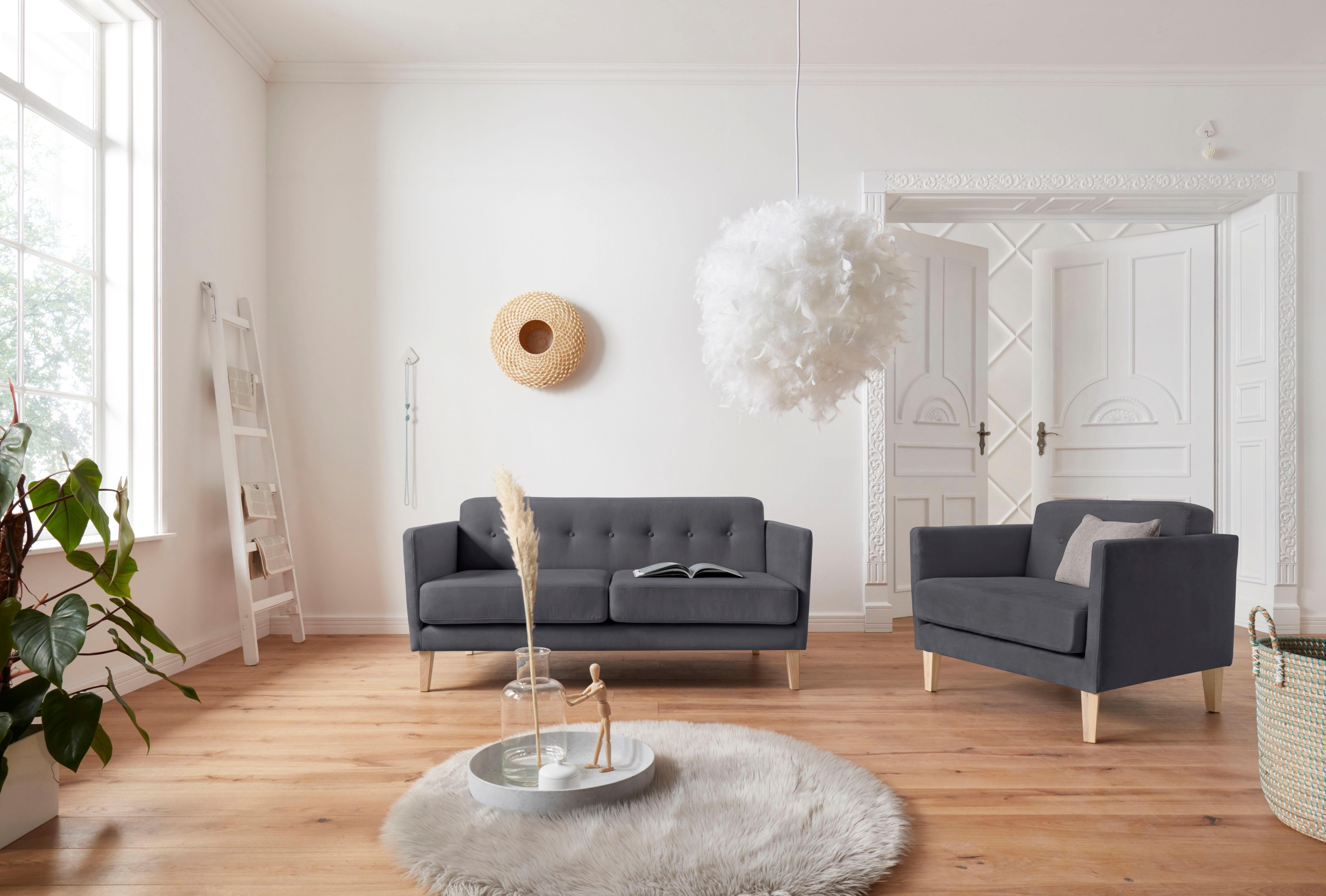 andas 2-zitsbank Raadal in rechtlijnige scandinavische look, design by morten georgsen