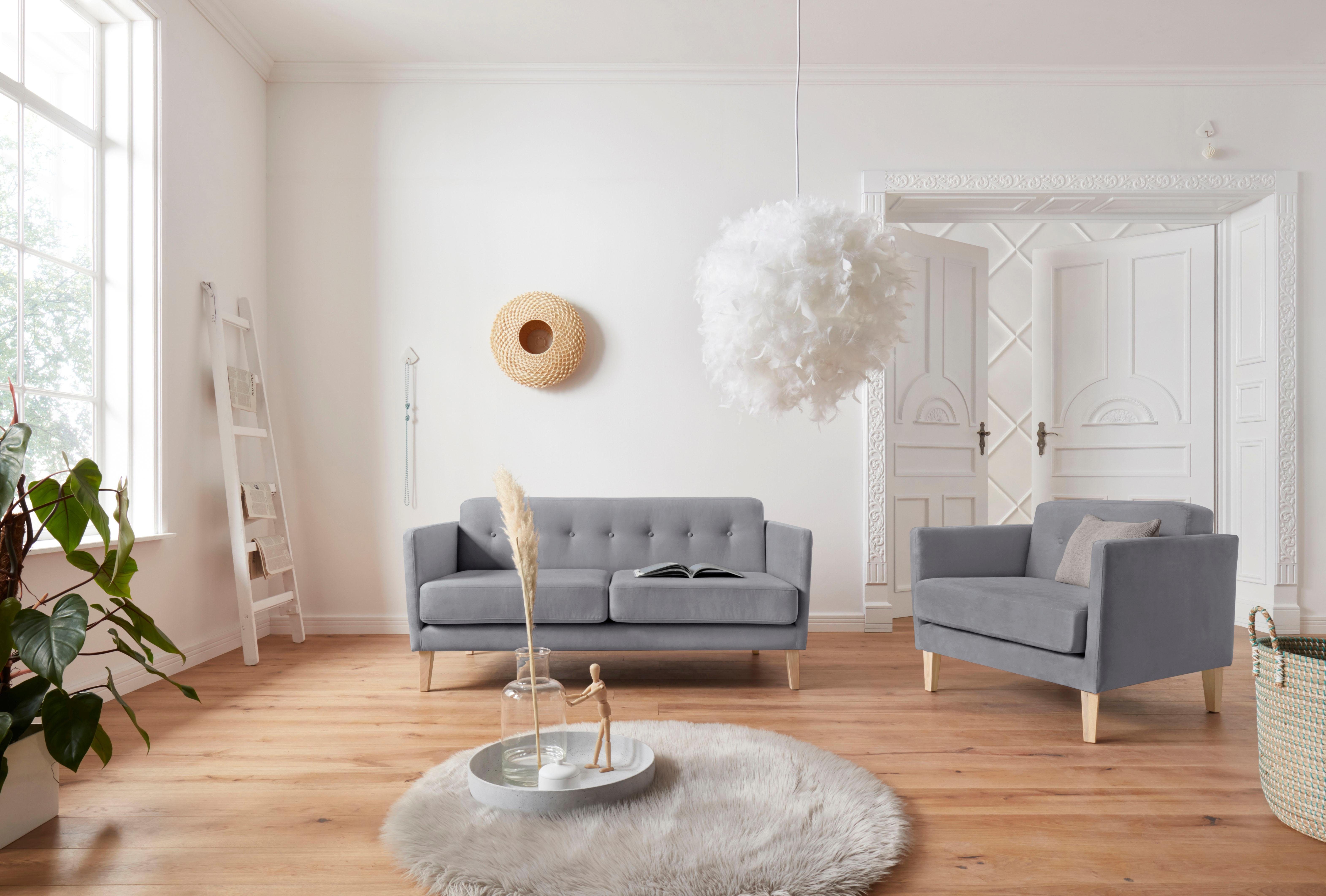 andas Fauteuil Raadal in scandinavische look, met capitonnage, design by morten georgsen