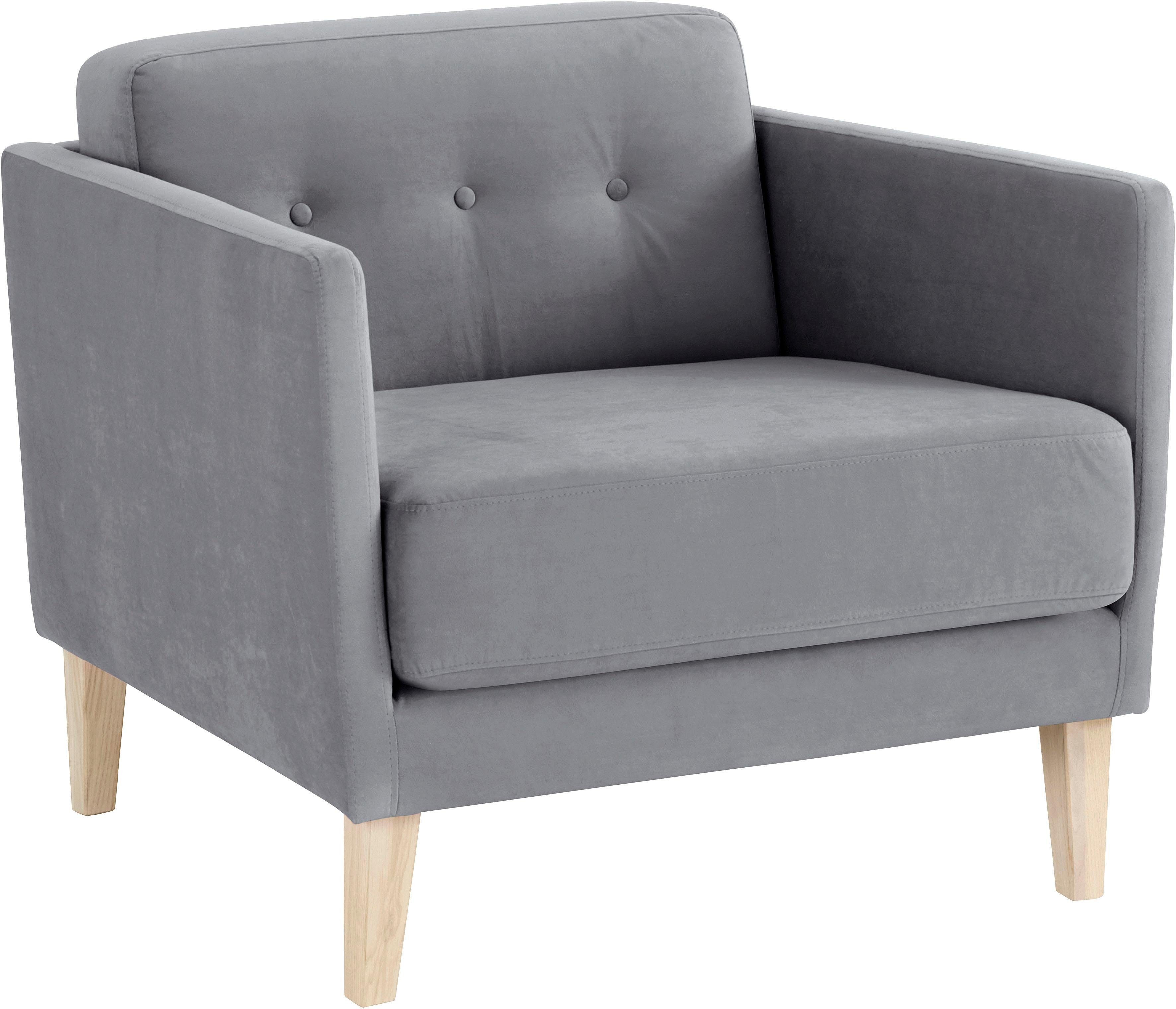 andas Fauteuil Raadal in scandinavische look, met capitonnage, design by morten georgsen