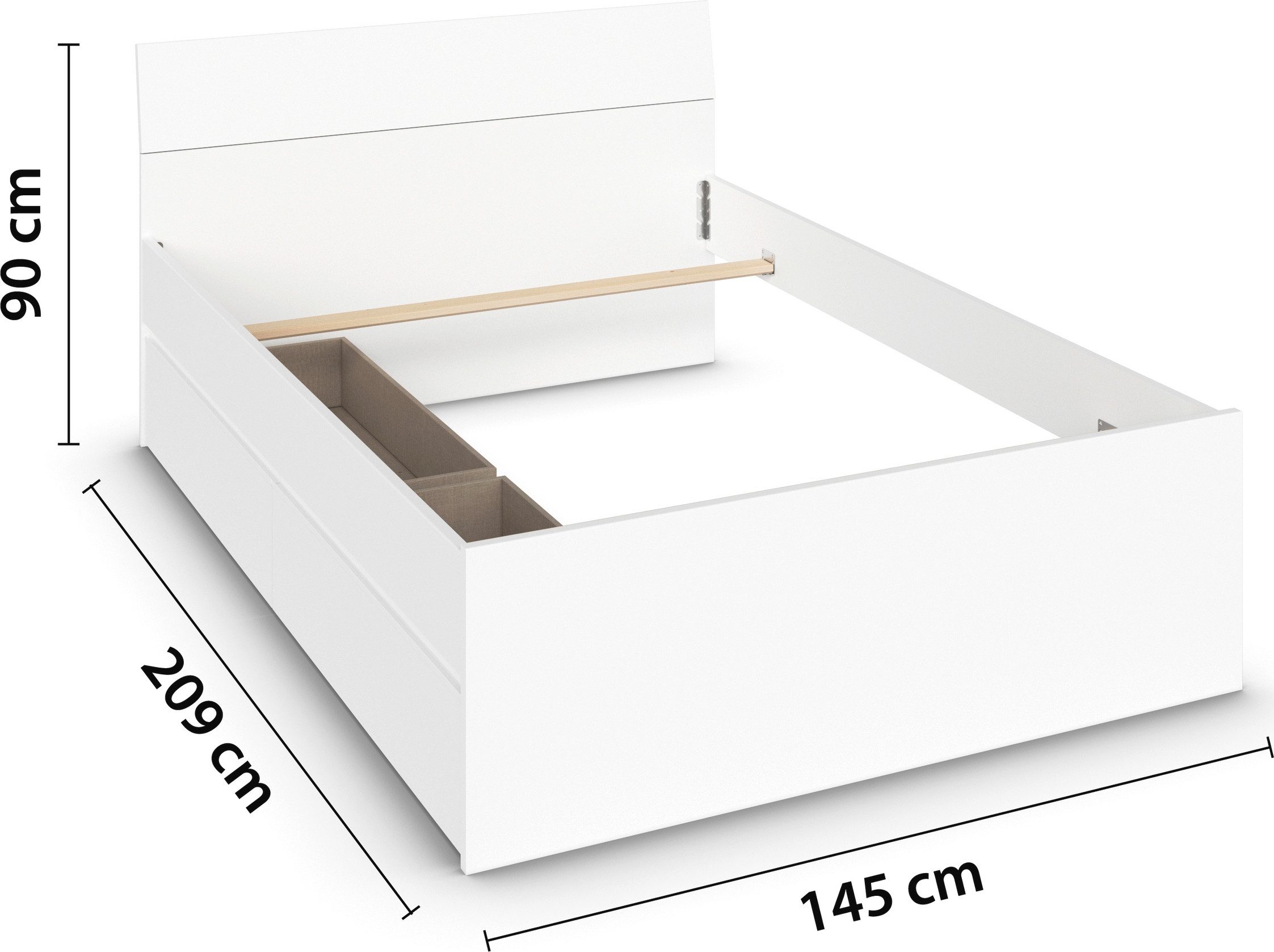rauch Tienerkamerset Compleet slaapkamer-set (4-delig) Jongerenkamer-set JOEL Bed in 2 breedtes, nachttafel, bureau, kast MADE IN GERMANY (set, 4-delig)