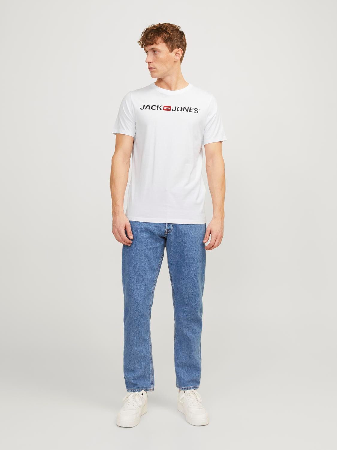 Jack & Jones Shirt met ronde hals JJECORP LOGO TEE SS CREW NECK 3PKMP NOOS (3-delig, Set van 3)