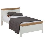 home affaire houten bed carita gecertificeerd massief hout, in klassieke landelijke stijl wit