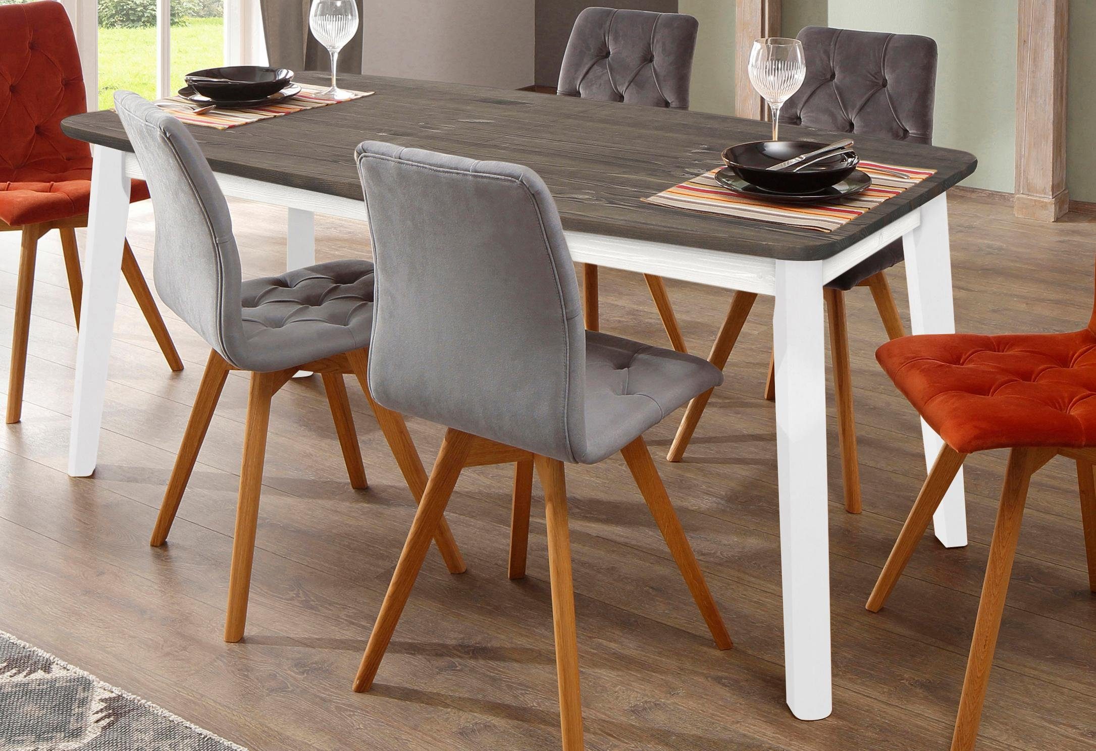 Home affaire Eettafel PALERMO met uittrekfunctie, van massief hout, fsc® gecertificeerd