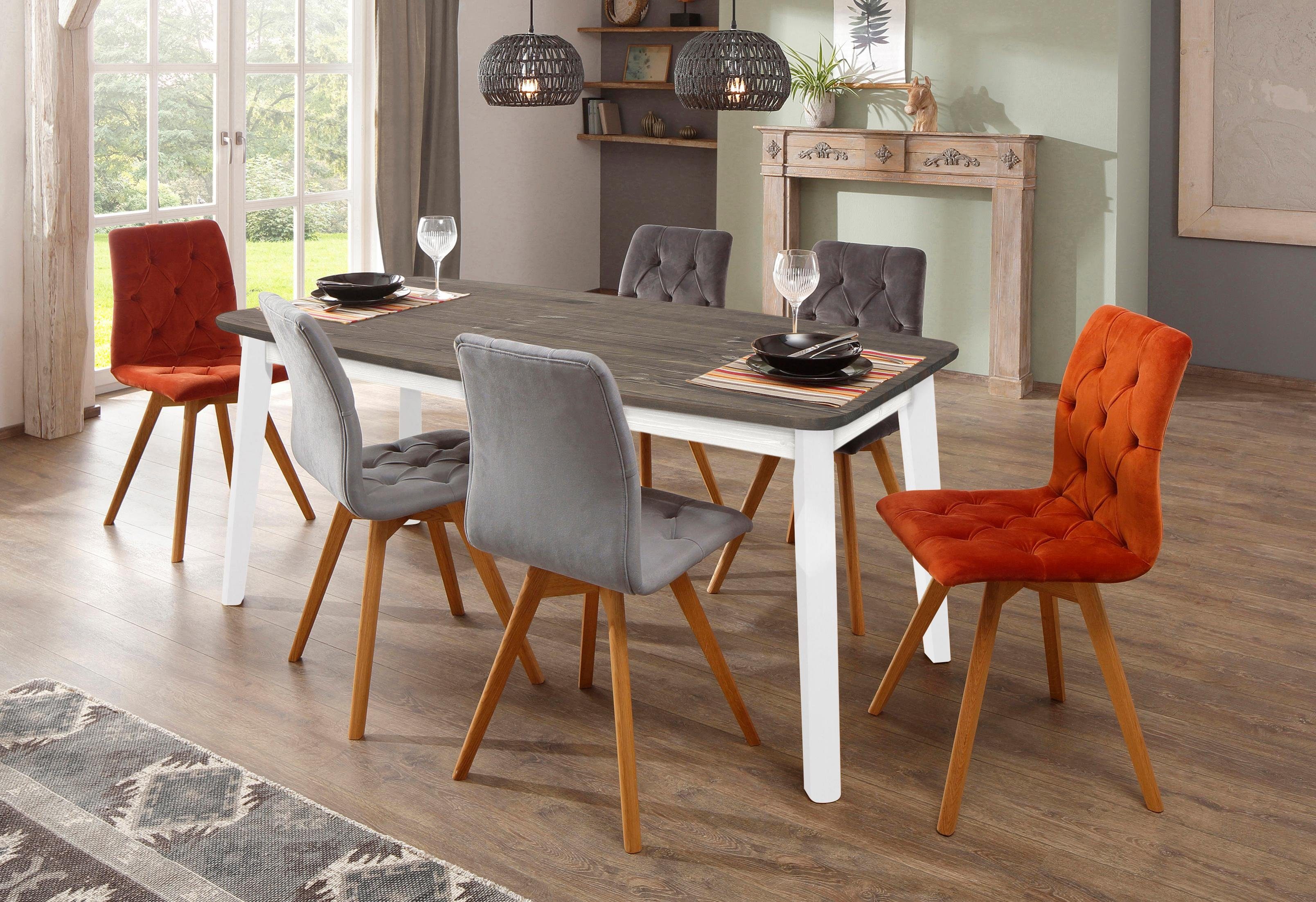 Home affaire Eettafel PALERMO met uittrekfunctie, van massief hout, fsc® gecertificeerd