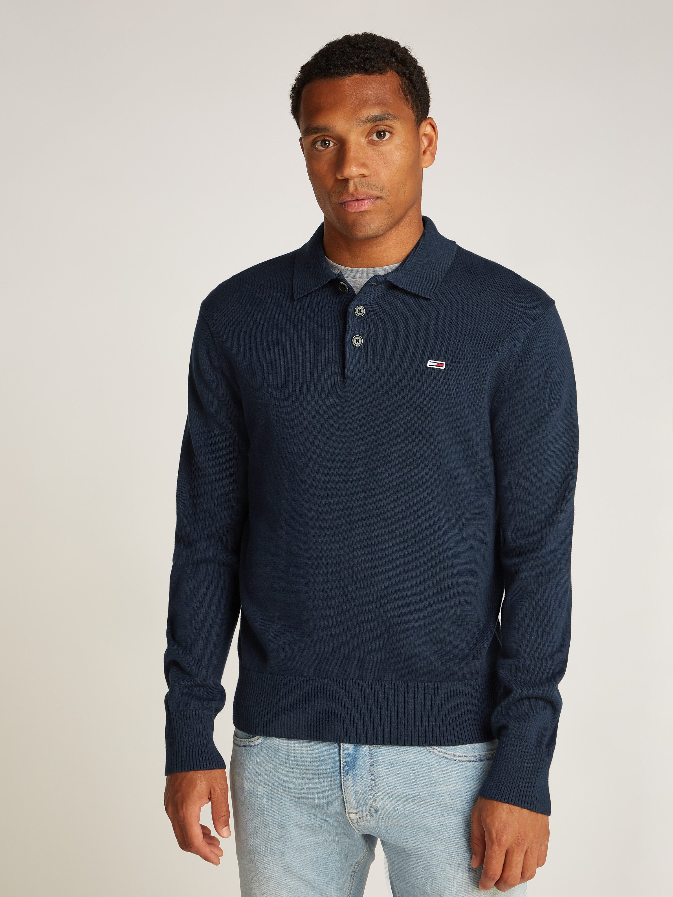 TOMMY JEANS Trui met polokraag TJM SLIM ESSENTIAL POLO SWEATER