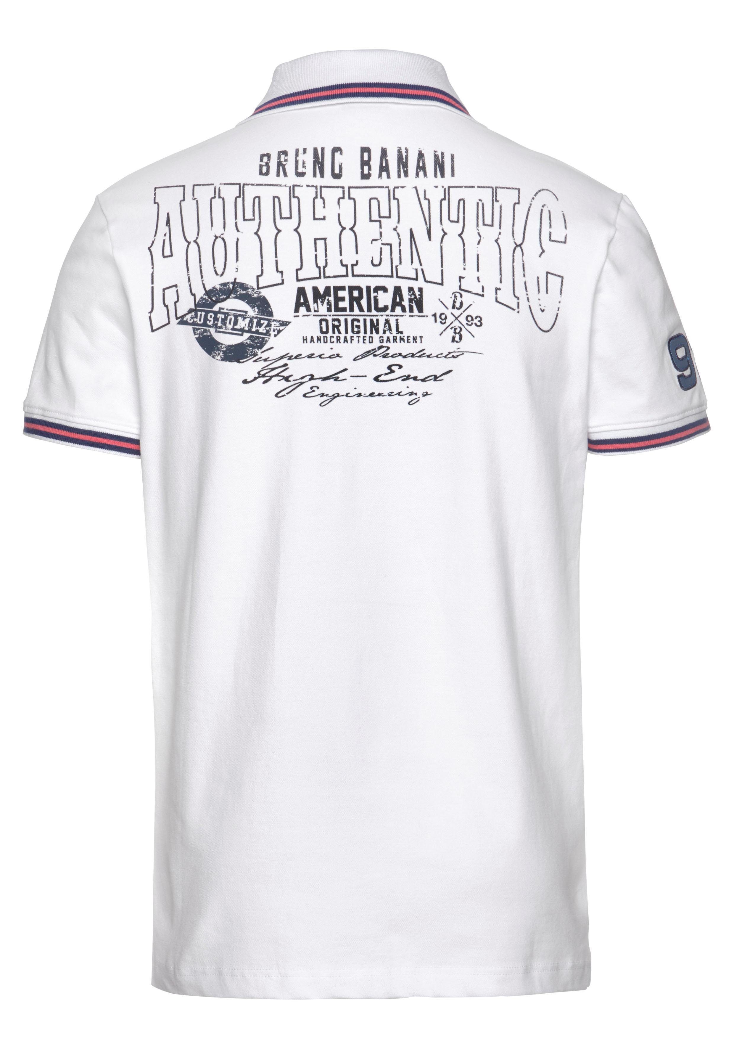 Bruno Banani Poloshirt Korte mouwen, lichaamsnauwkeurige pasvorm, van katoenmix