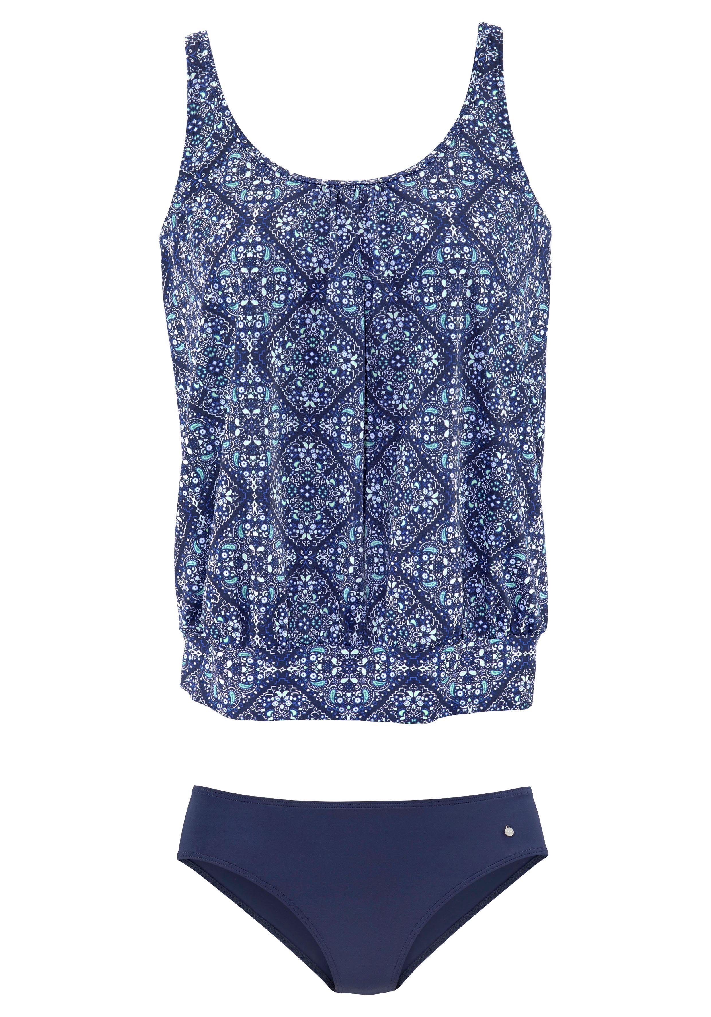s.Oliver RED LABEL Beachwear Oversized tankini figuurflatterend, met corsetversterking, gewatteerde cups, tot d-cup