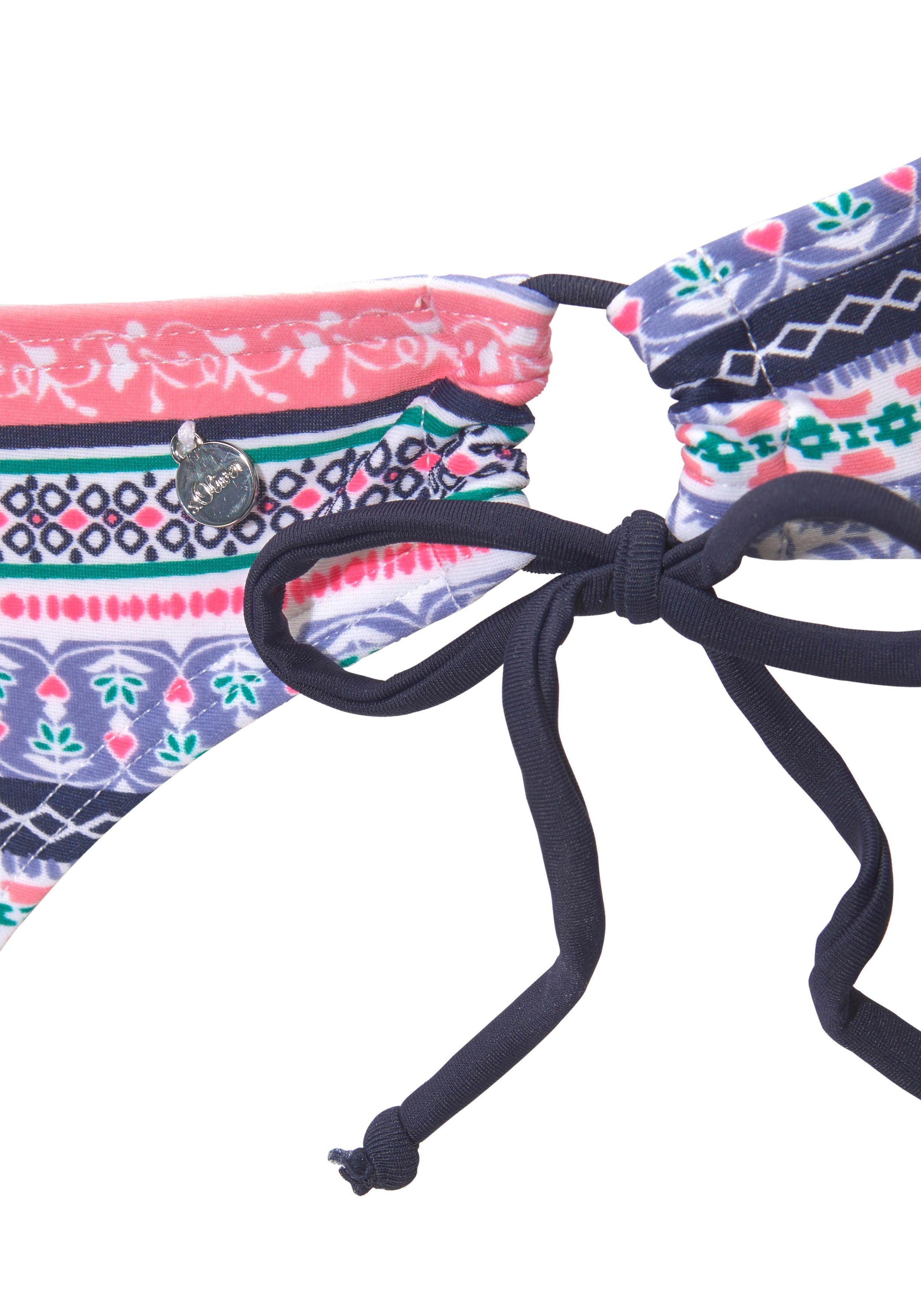 s.Oliver RED LABEL Beachwear Bikinibroekje Barcelona met modieuze print, mix-kini