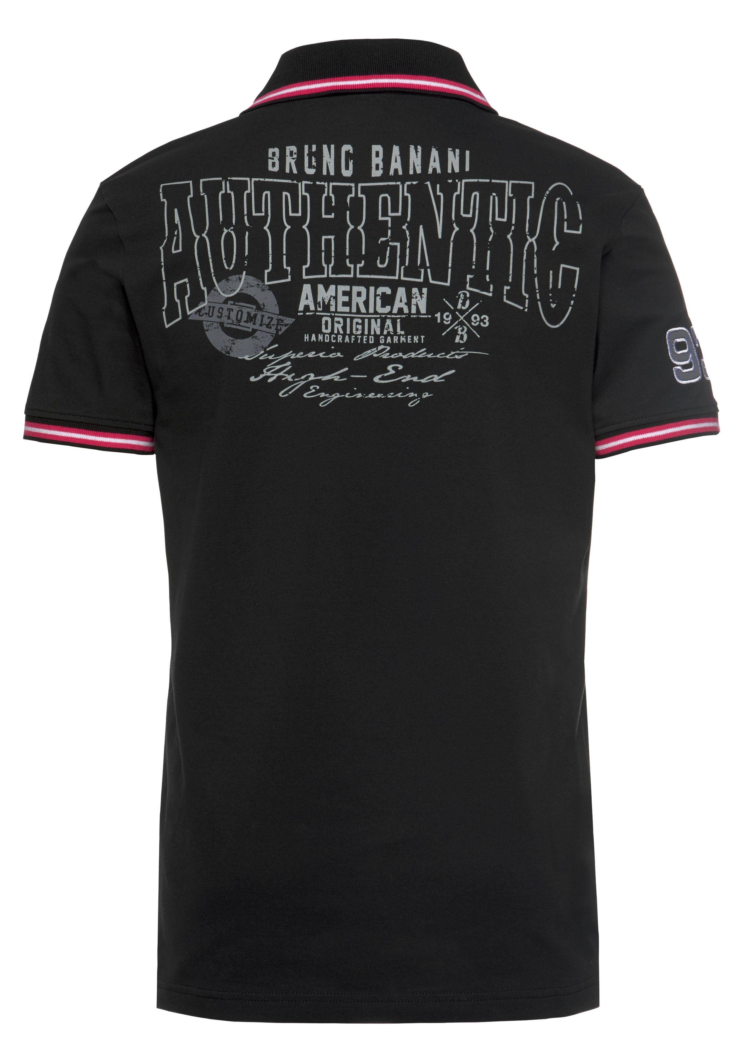 Bruno Banani Poloshirt Korte mouwen, lichaamsnauwkeurige pasvorm, van katoenmix