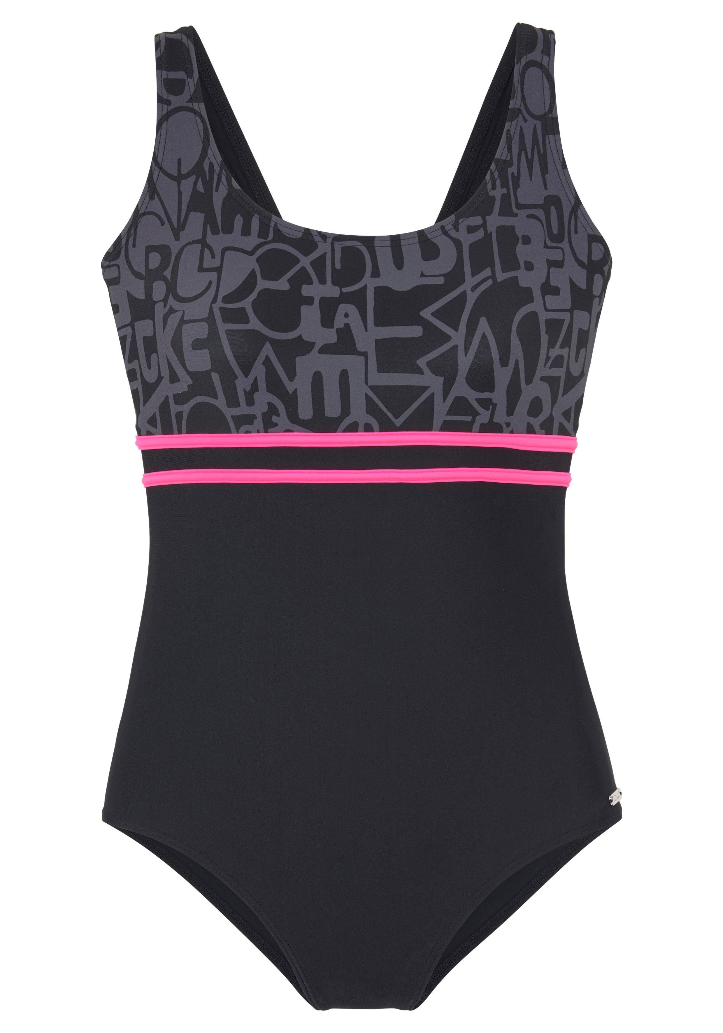 Venice Beach Badpak met trendy logoprint en modellerend effect