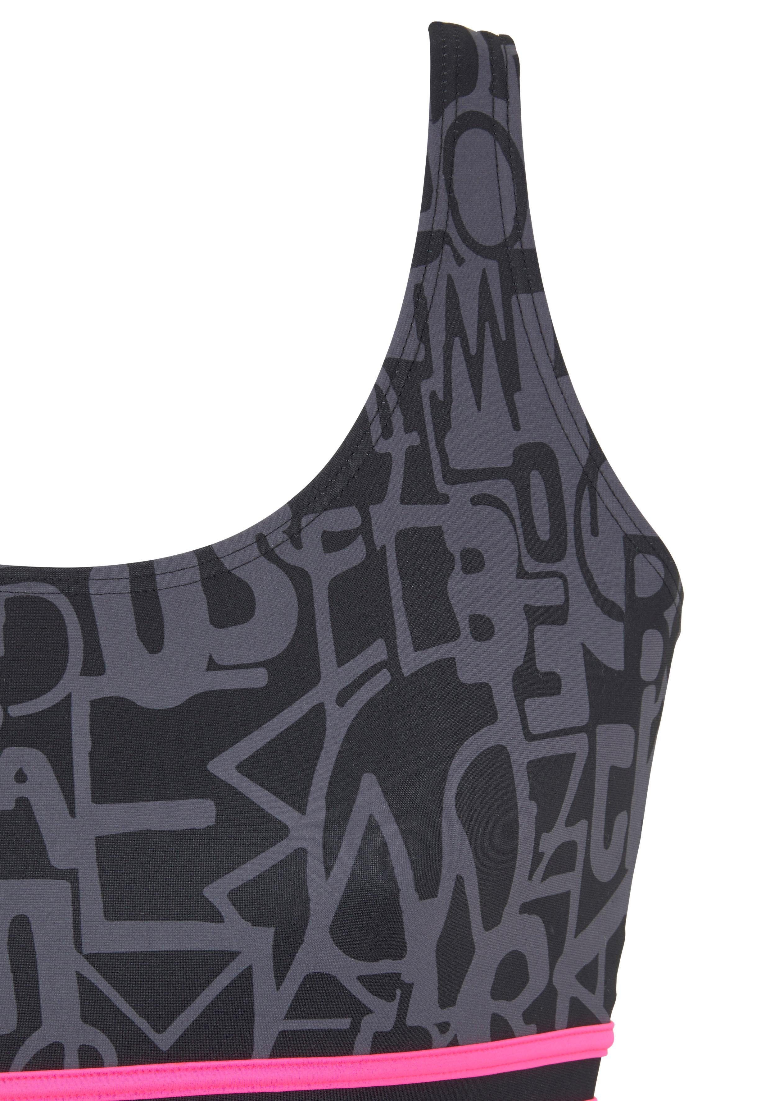 Venice Beach Badpak met trendy logoprint en modellerend effect