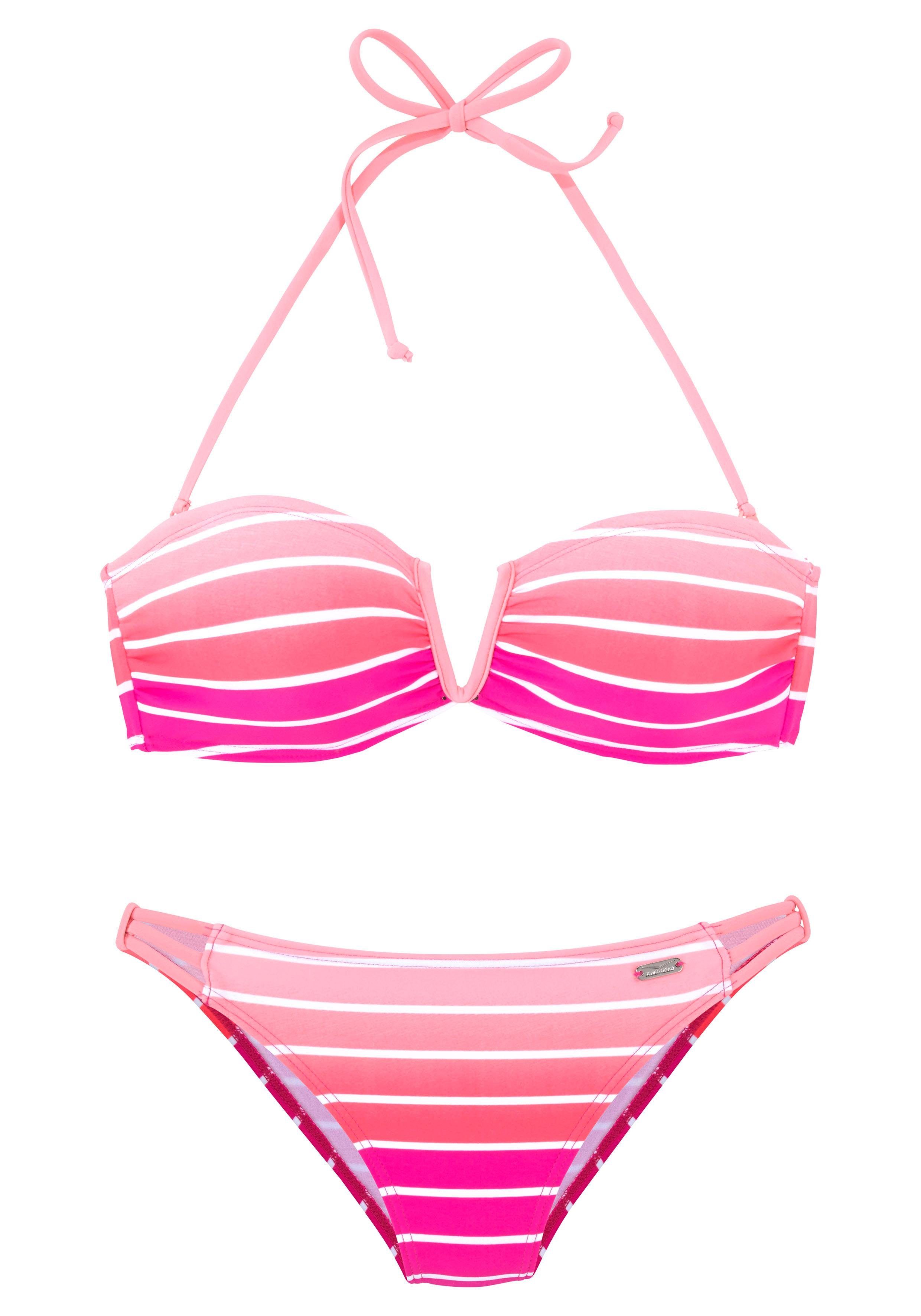 Venice Beach Bandeaubikini met uitneembare cups, afneembare bandjes, met zijstaven
