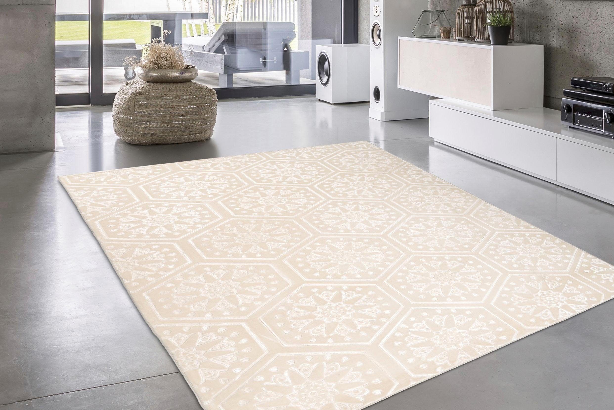 my home Vloerkleed Stina Reliëfeffect, met motief, vloerkleden