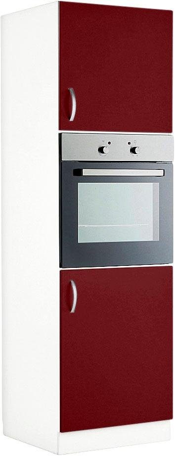wiho Küchen Ovenombouwkast Flexi Hoogte 200 cm ombouwkasten rood