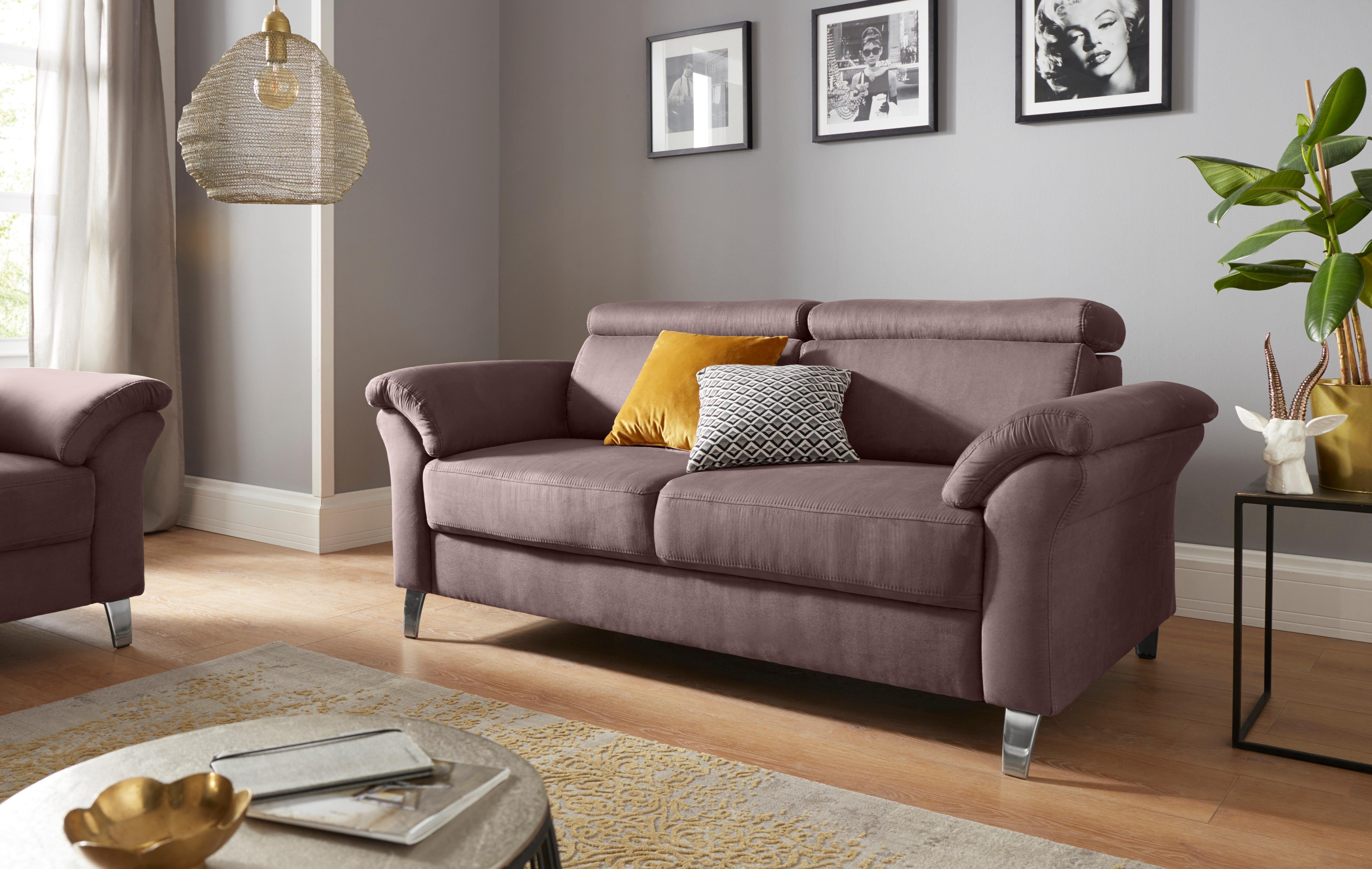 sit&more 2,5-zitsbank Arngast met binnenvering en verstelbare hoofdsteun