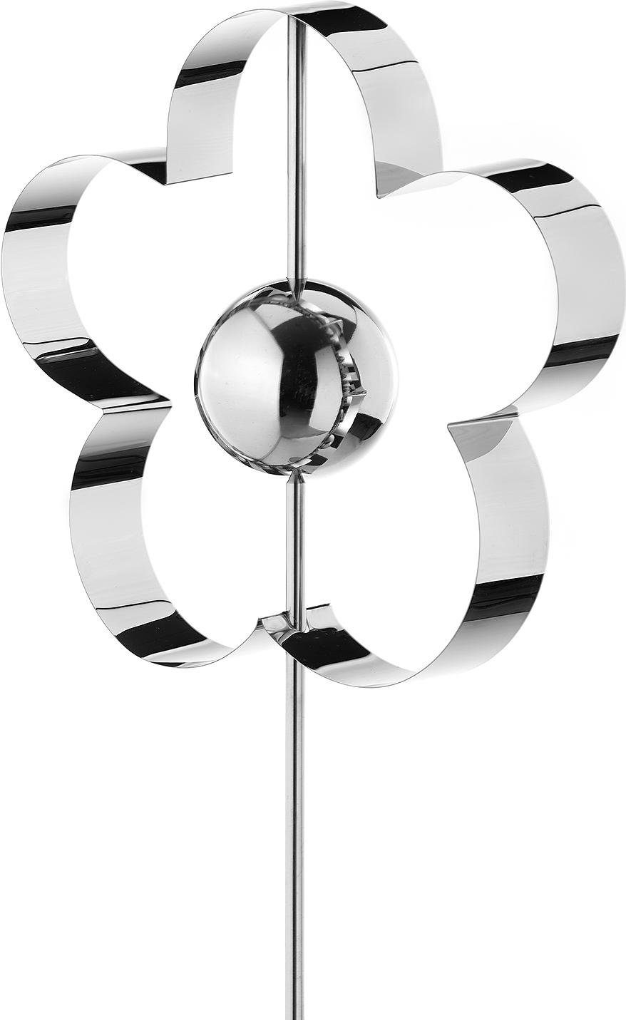locker Tuinsteker Flower (1 stuk) tuinbeelden zilver