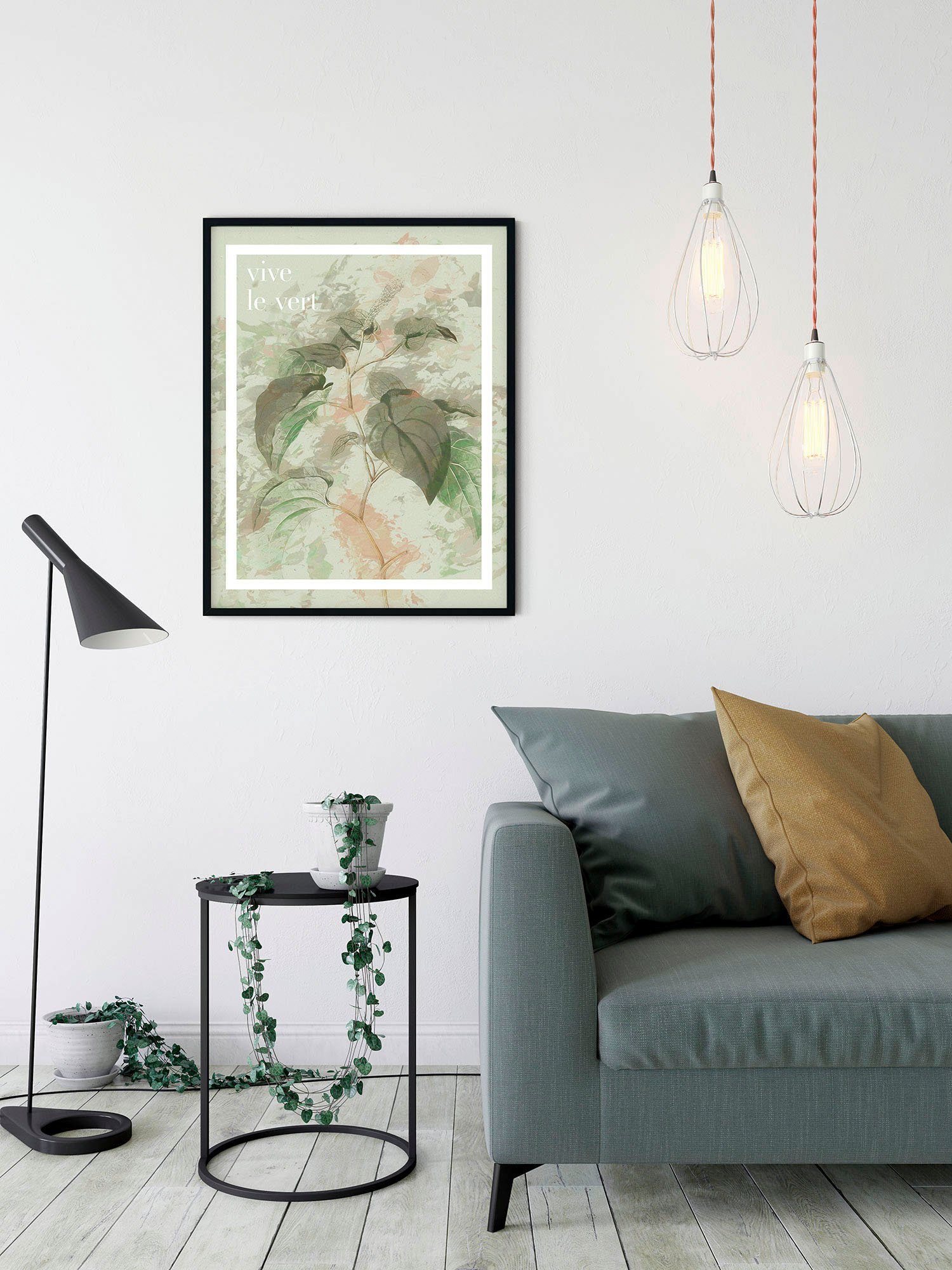 Komar Wanddecoratie PLANT ART Vive le vert Wanddecoratie - zonder lijst (1 stuk)