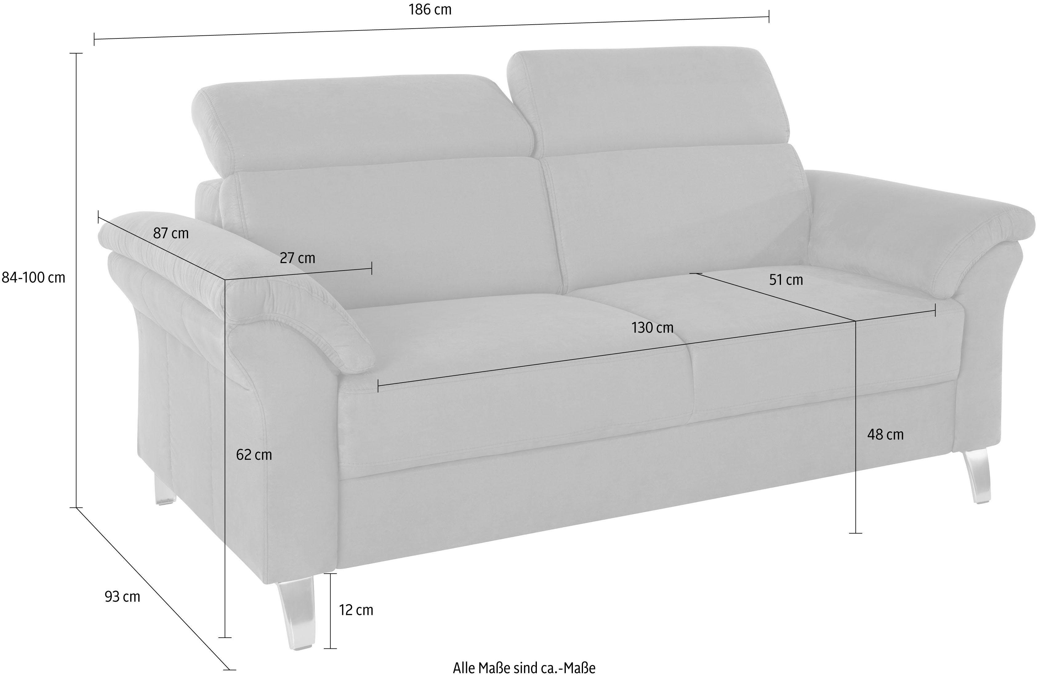 sit&more 2,5-zitsbank Arngast met binnenvering en verstelbare hoofdsteun