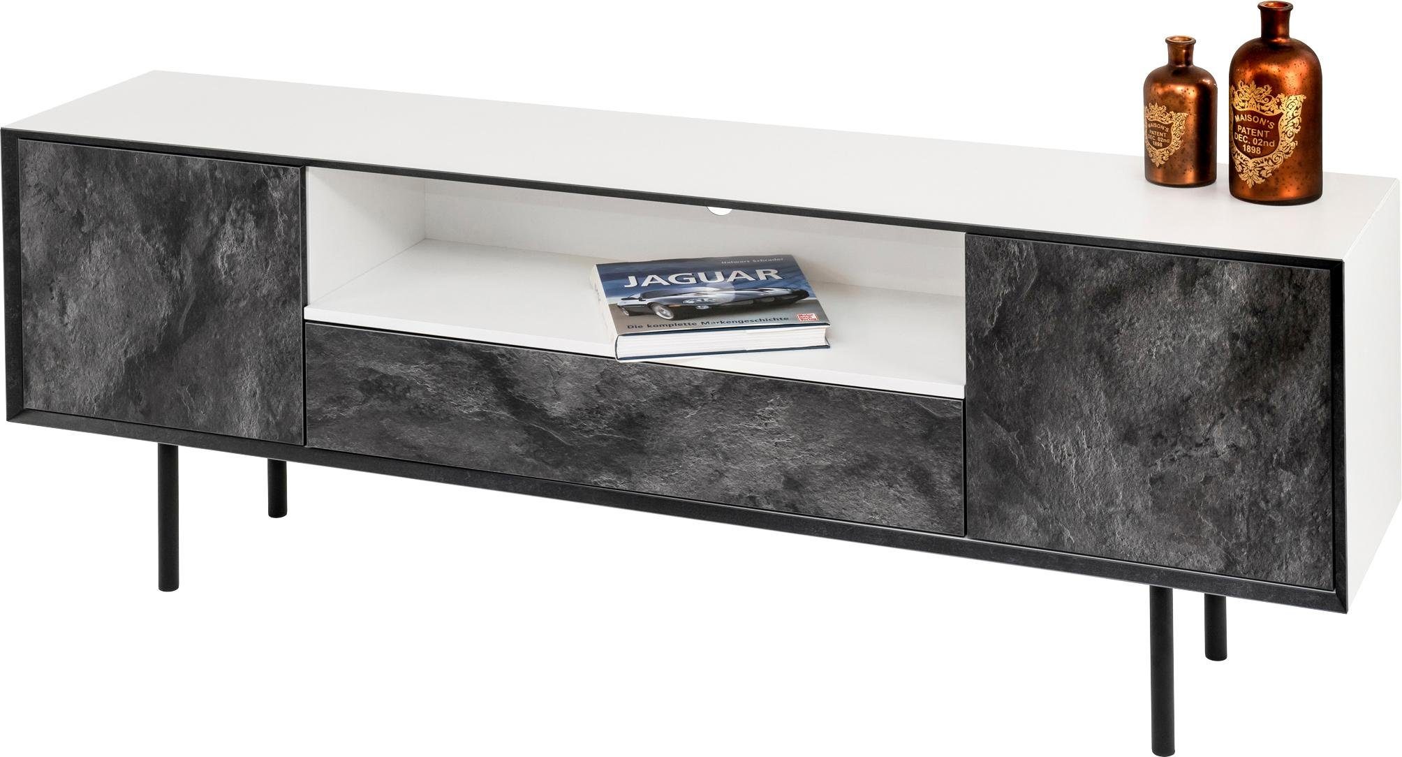 Paroli Dressoir Susa Breedte 165 cm, 2 deuren dressoirs maat 165x34x60 cm grijs