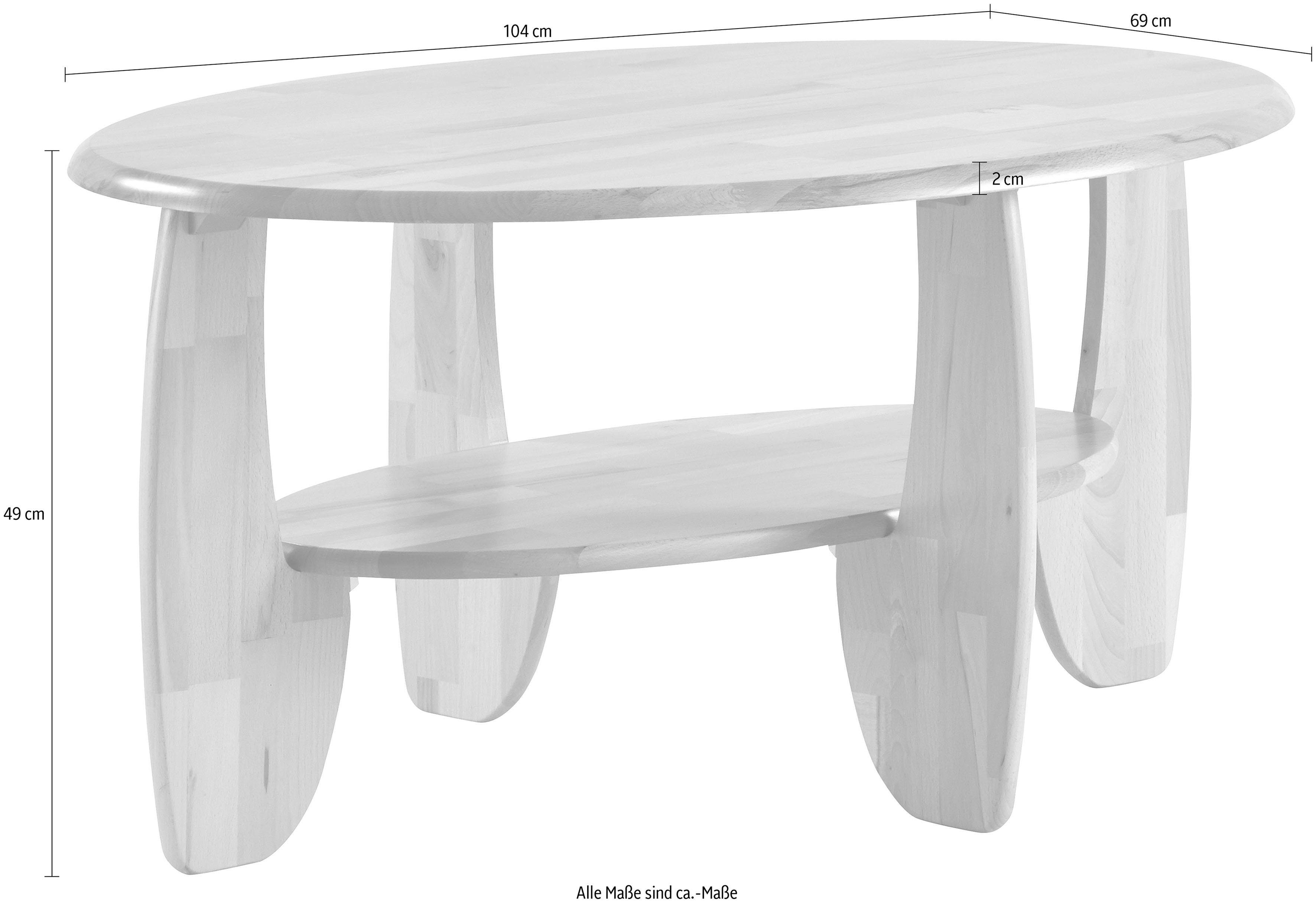 Home affaire Salontafel van massief hout wildeiken of beukenkernhout fsc®-gecertificeerd