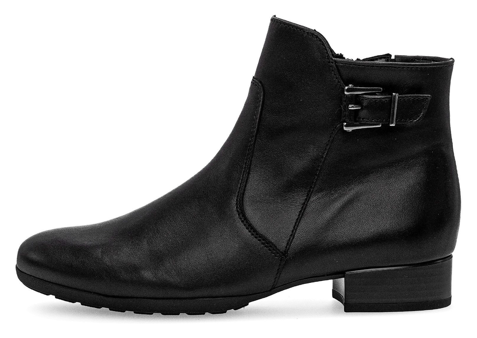 Gabor Laarsjes Pisa blokhak, basic, business schoen met decoratieve stiksels