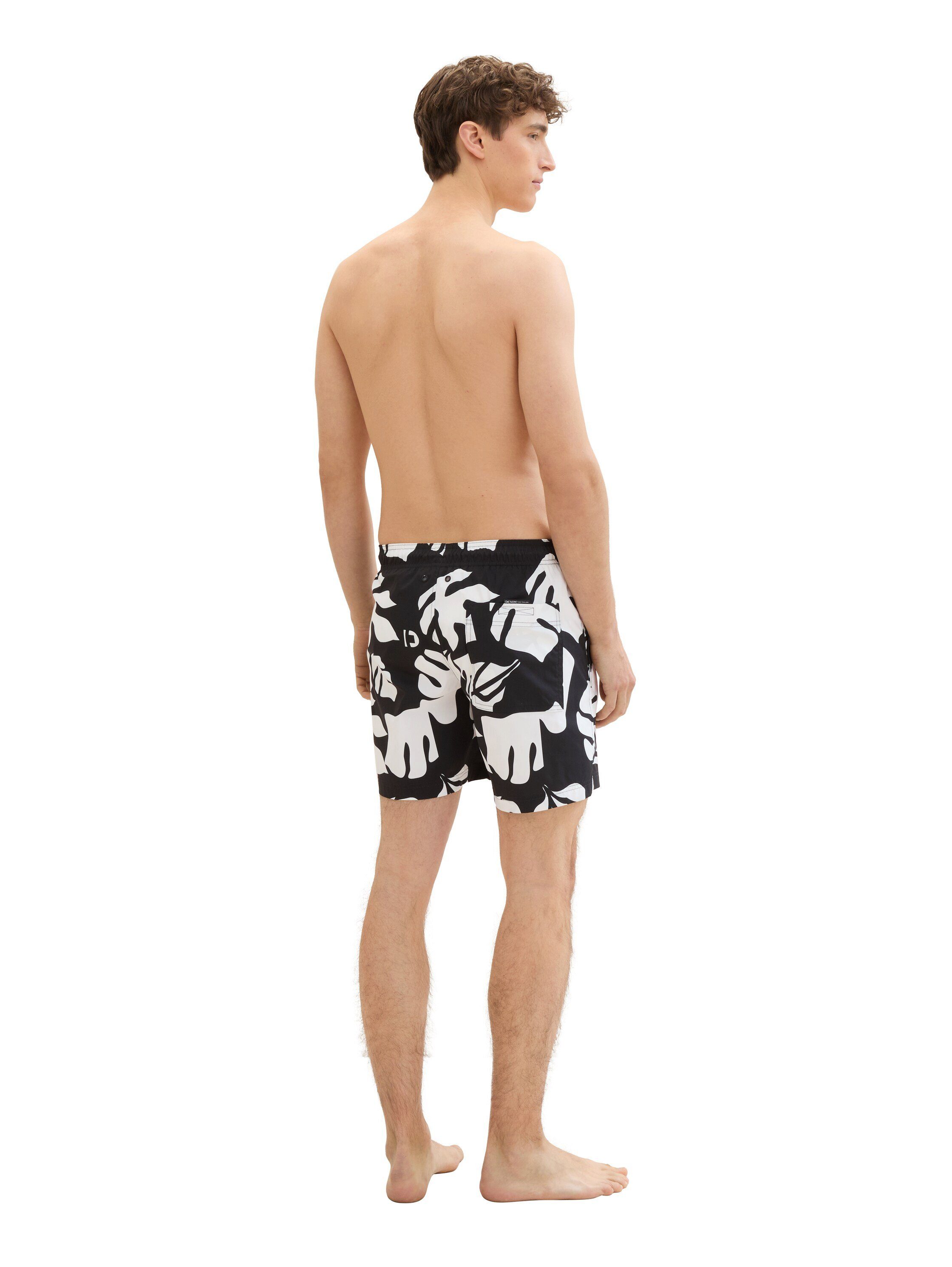 Tom Tailor Denim Zwemshort gepatroneerd met insteekzakken