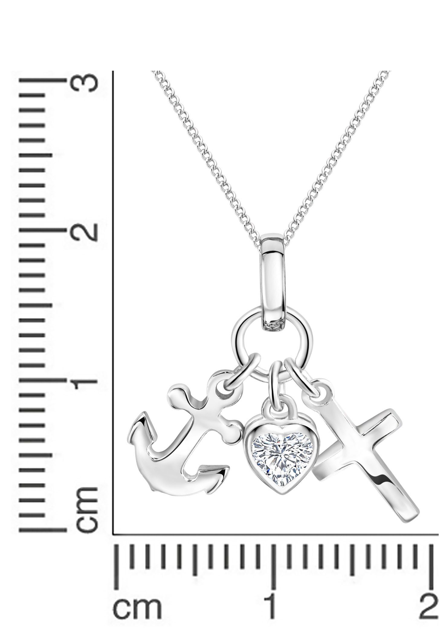 Firetti Ketting met hanger Sieraad cadeau zilver 925 halssieraad halsketting panzerketting geloof
