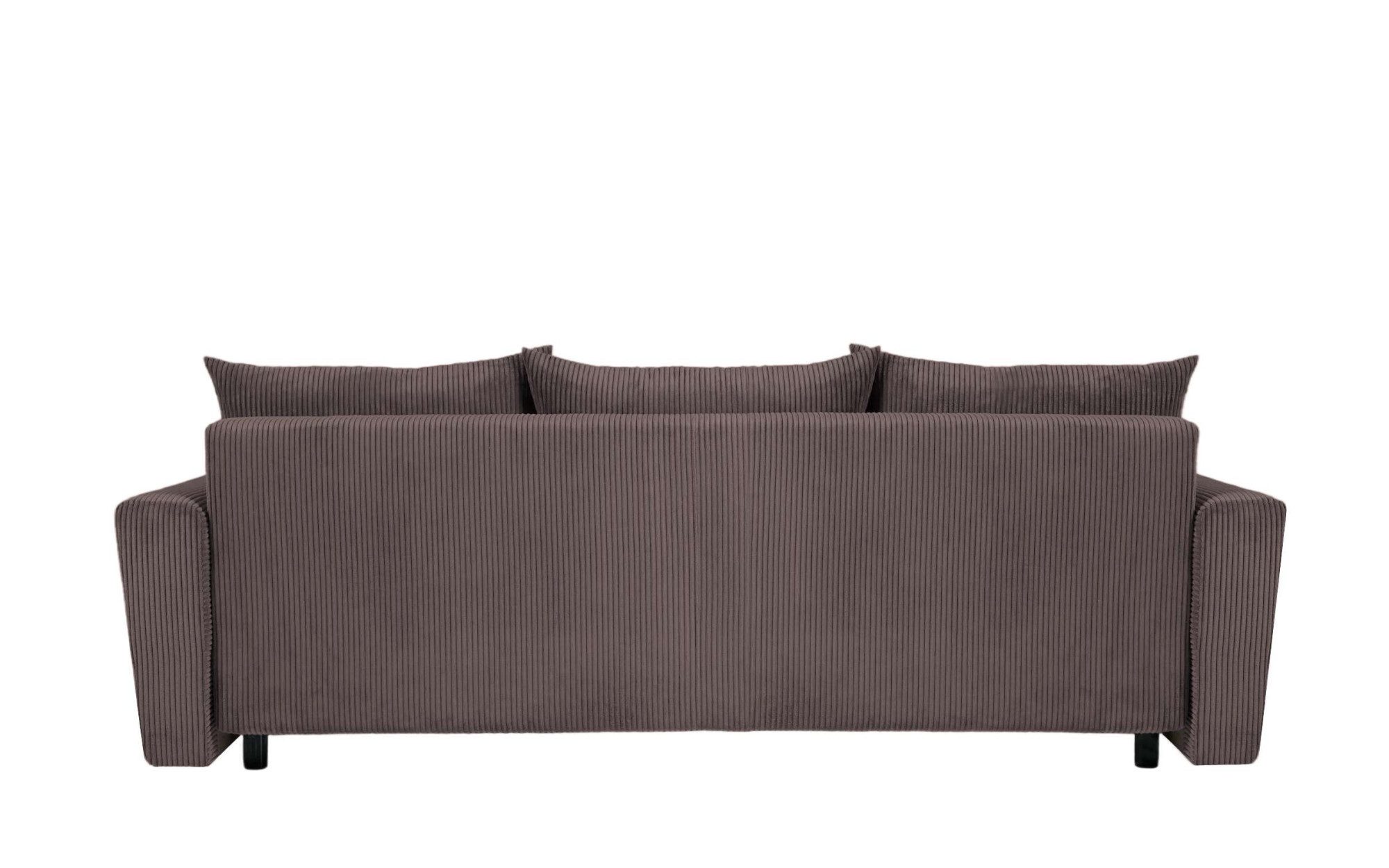INOSIGN 3-zitsbank MAGHERA slaapbank met bedlade, van hoogwaardige afwerking met golfvering, corduroy en structuur bekleding, b/h/d 230/92,5/79 cm