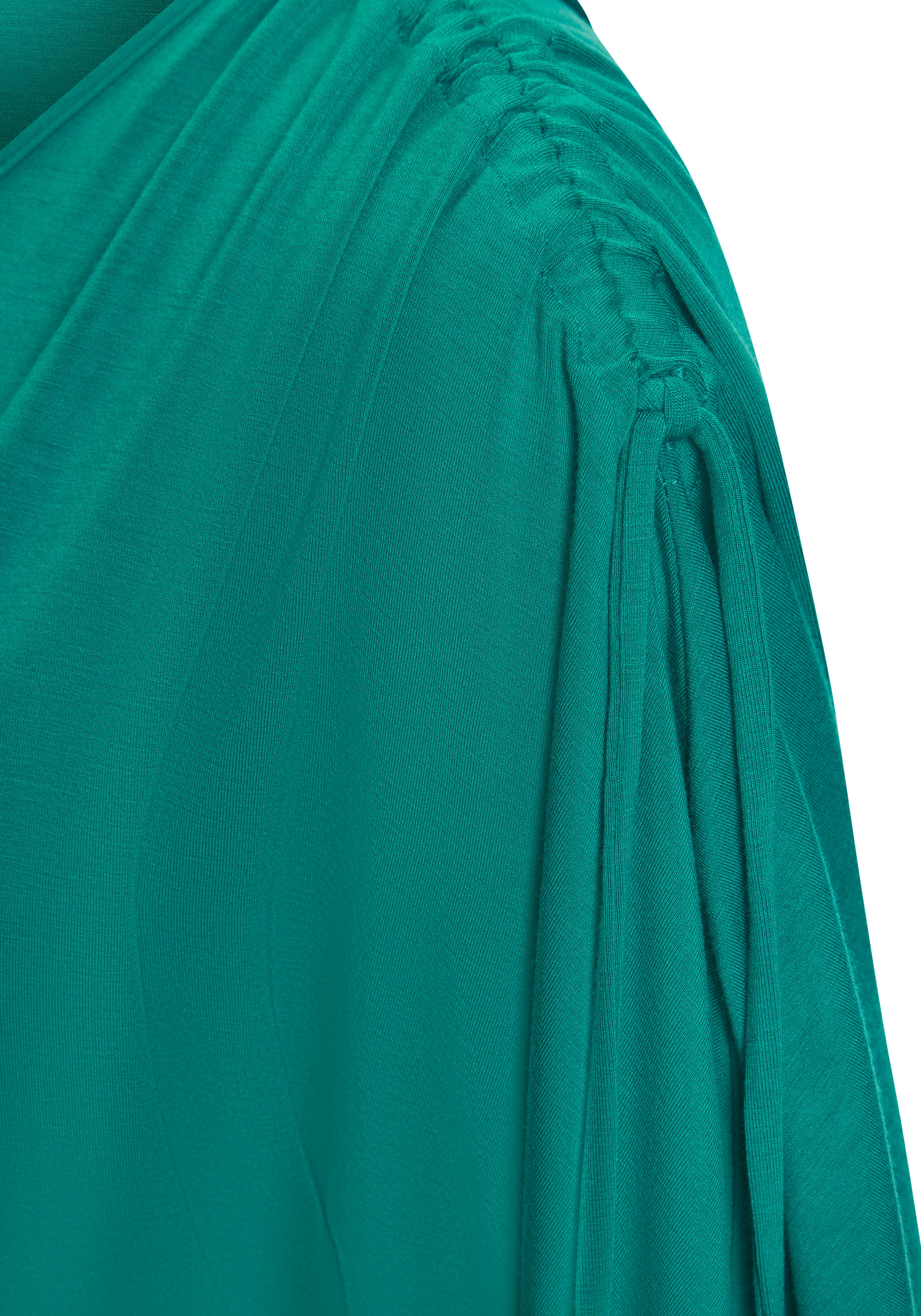 Lascana Shirt met ronde hals Met variabele mouwlengte van zachte viscose-stretch